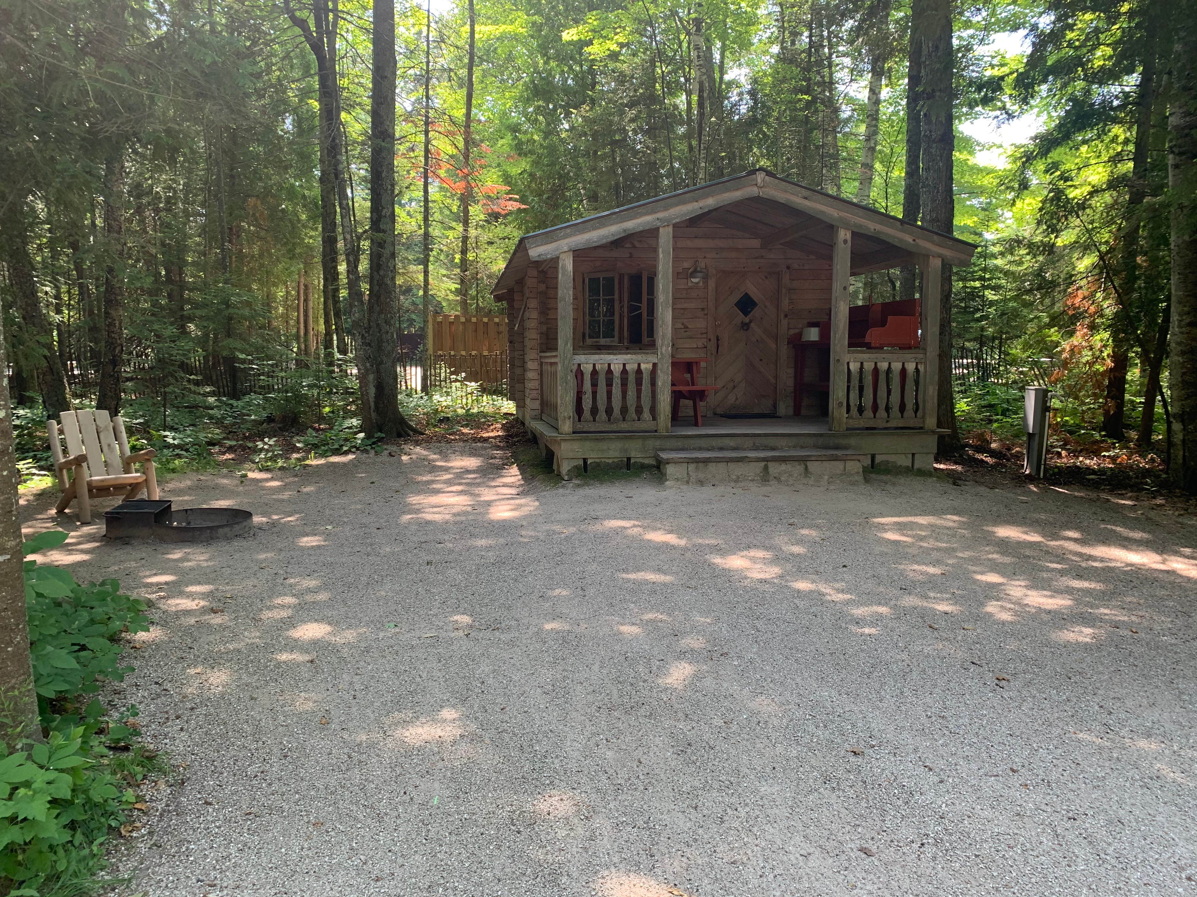 Scott M.'s photo of glamping accommodations at Wagon Trail Campground near Oconto, WI