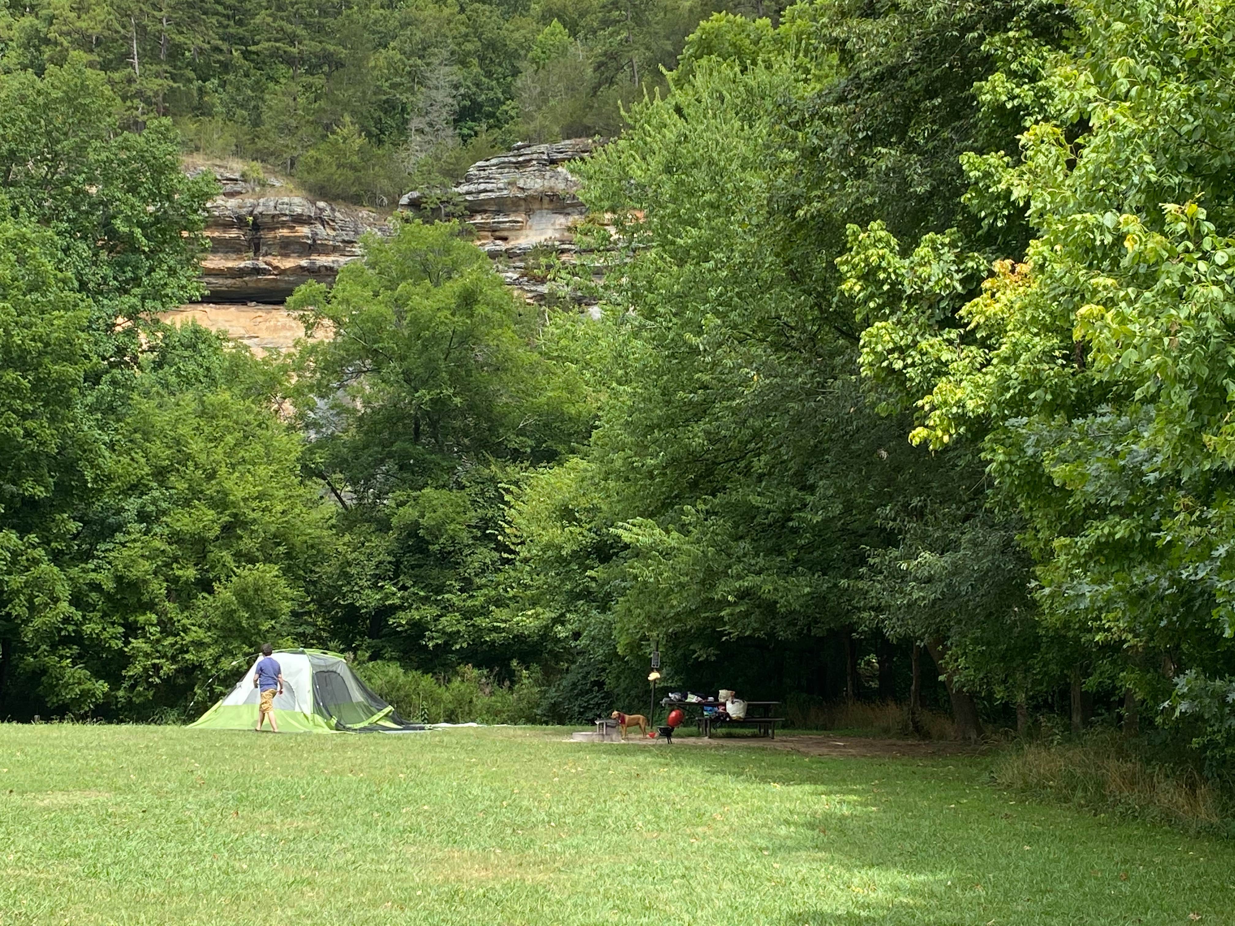 Samantha W.'s photo of tent camping at Steel Creek Campground — Buffalo National River near Branson, MO