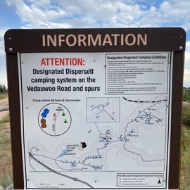 Map & Info as you enter the dispersed area
