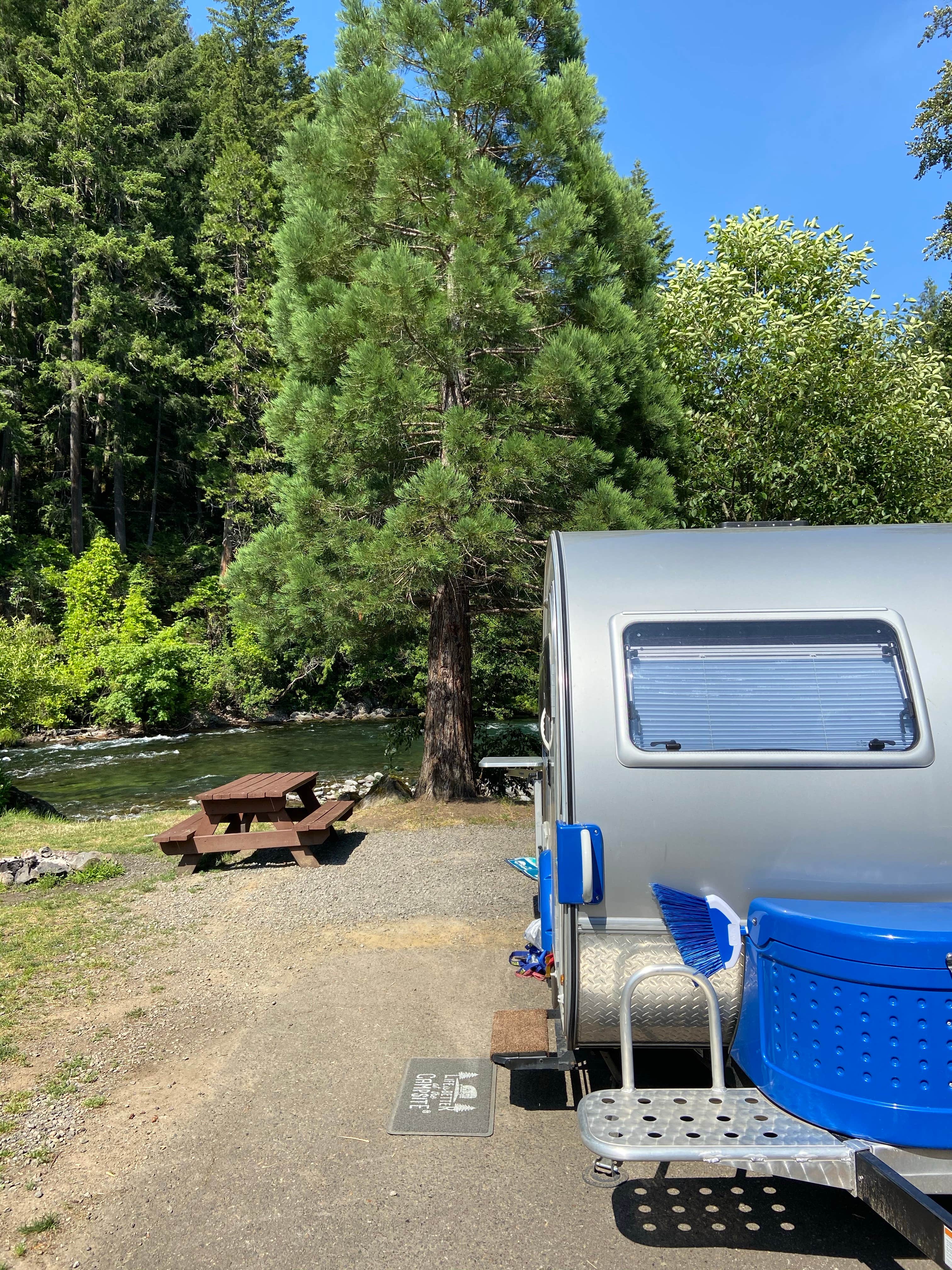 Vivi W.'s photo of rv camping at Belknap Hot Springs Lodge and Gardens near Mckenzie Bridge, OR