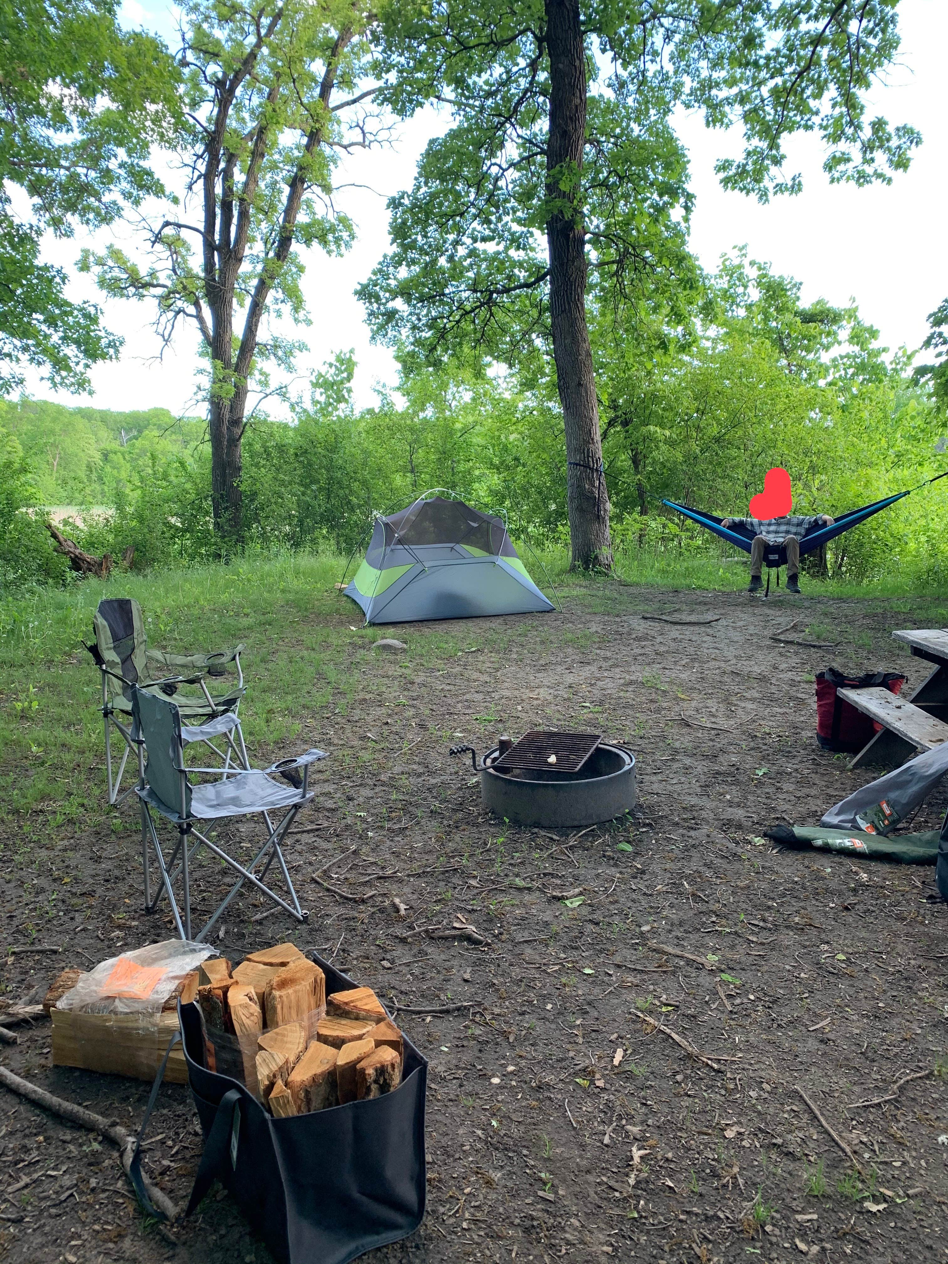 John L.'s photo of tent camping at Lake Maria State Park Campground near Chanhassen, MN