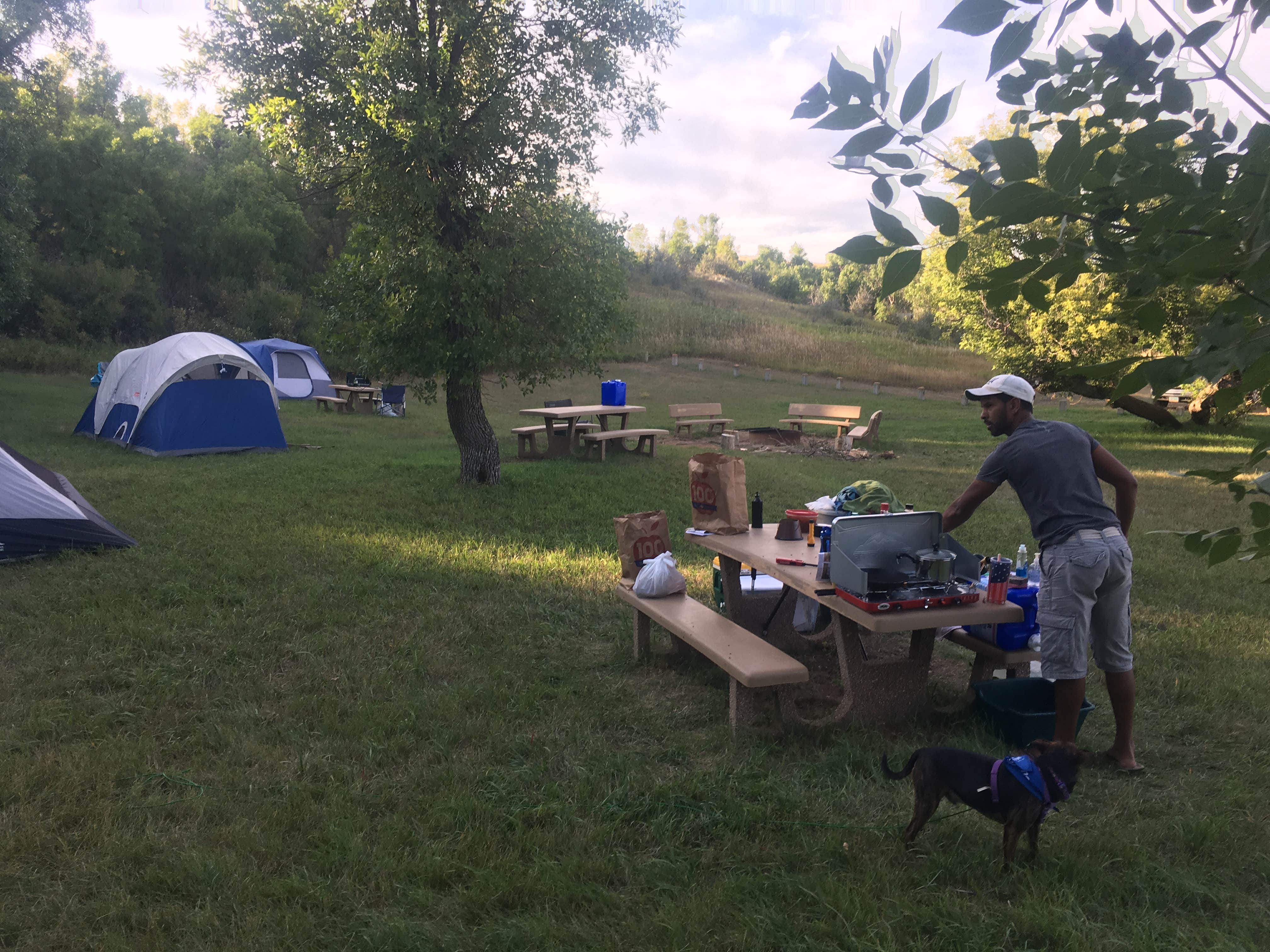 Kalene H.'s photo of camping with pets at Ccc Campground (Nd) — Dakota Prairie National Grasslands near Fairfield, ND