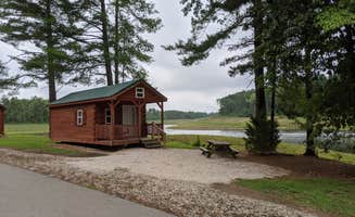 Stephen & Theresa B.'s photo of glamping accommodations at Narrow Lake Campground — Greene Sullivan State Forest near Solsberry, IN