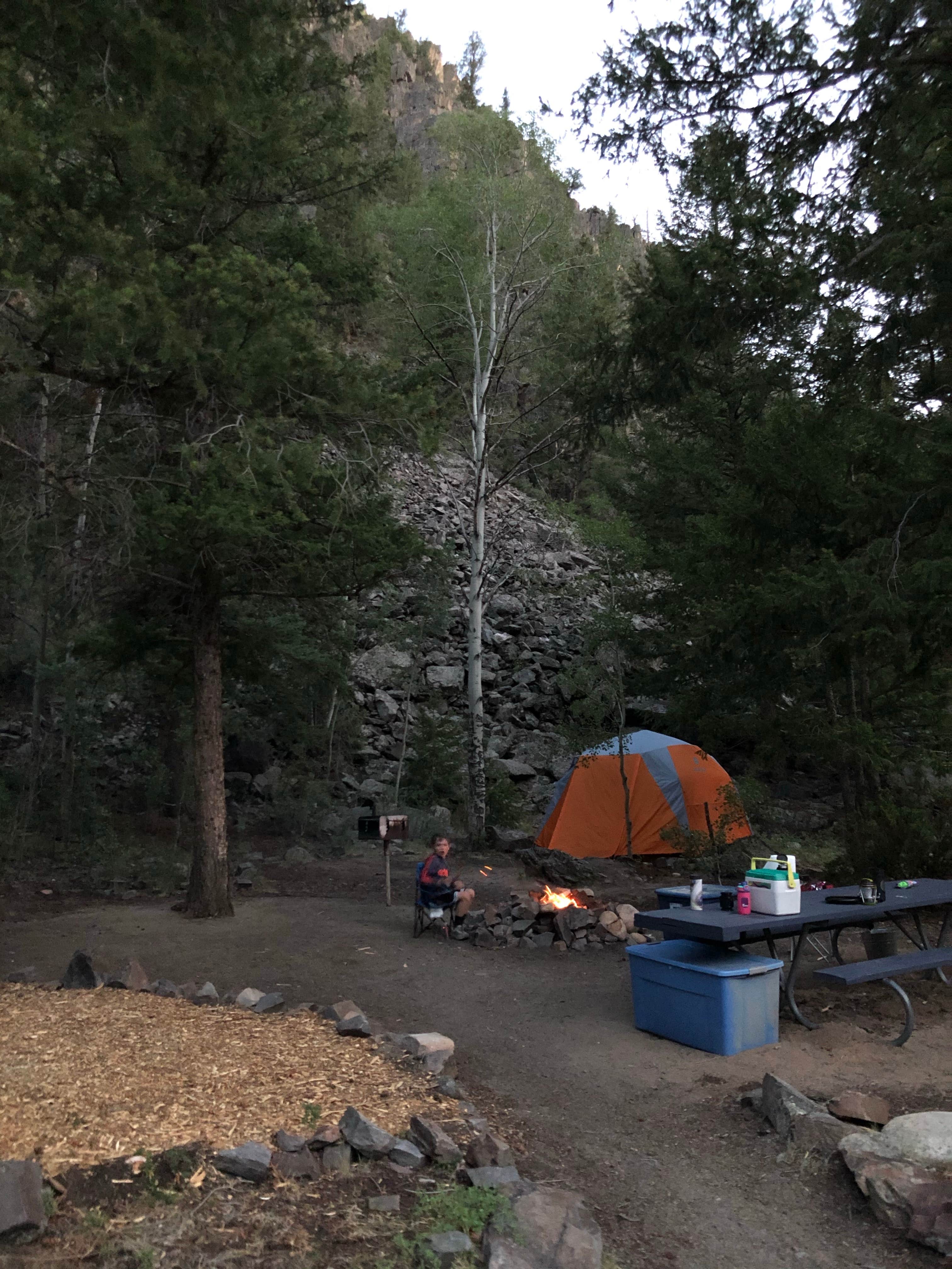 Brent C.'s photo of tent camping at Campfire Ranch on the Taylor near Monarch, CO