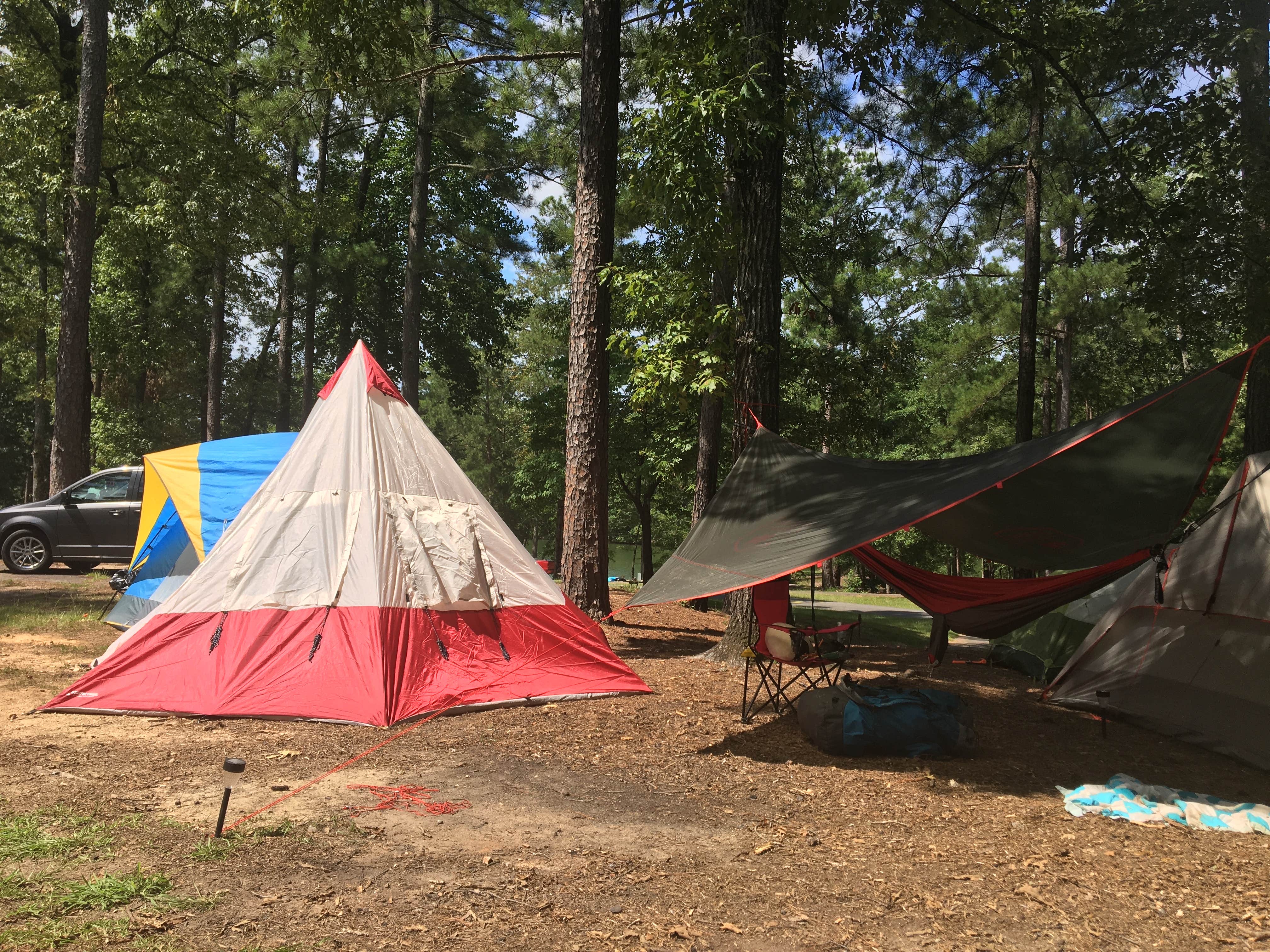 Jolie D.'s photo of tent camping at Wind Creek State Park Campground near Eclectic, AL