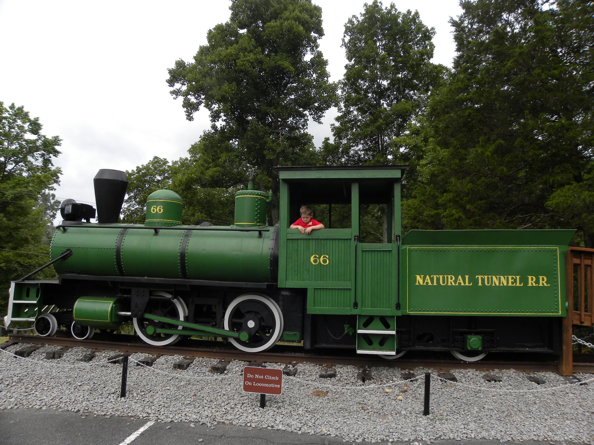 This train was close to the visitor's center.