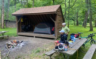 Dave V.'s photo of tent camping at Round Bottom Camping Area at Slush Run near Rices Landing, PA