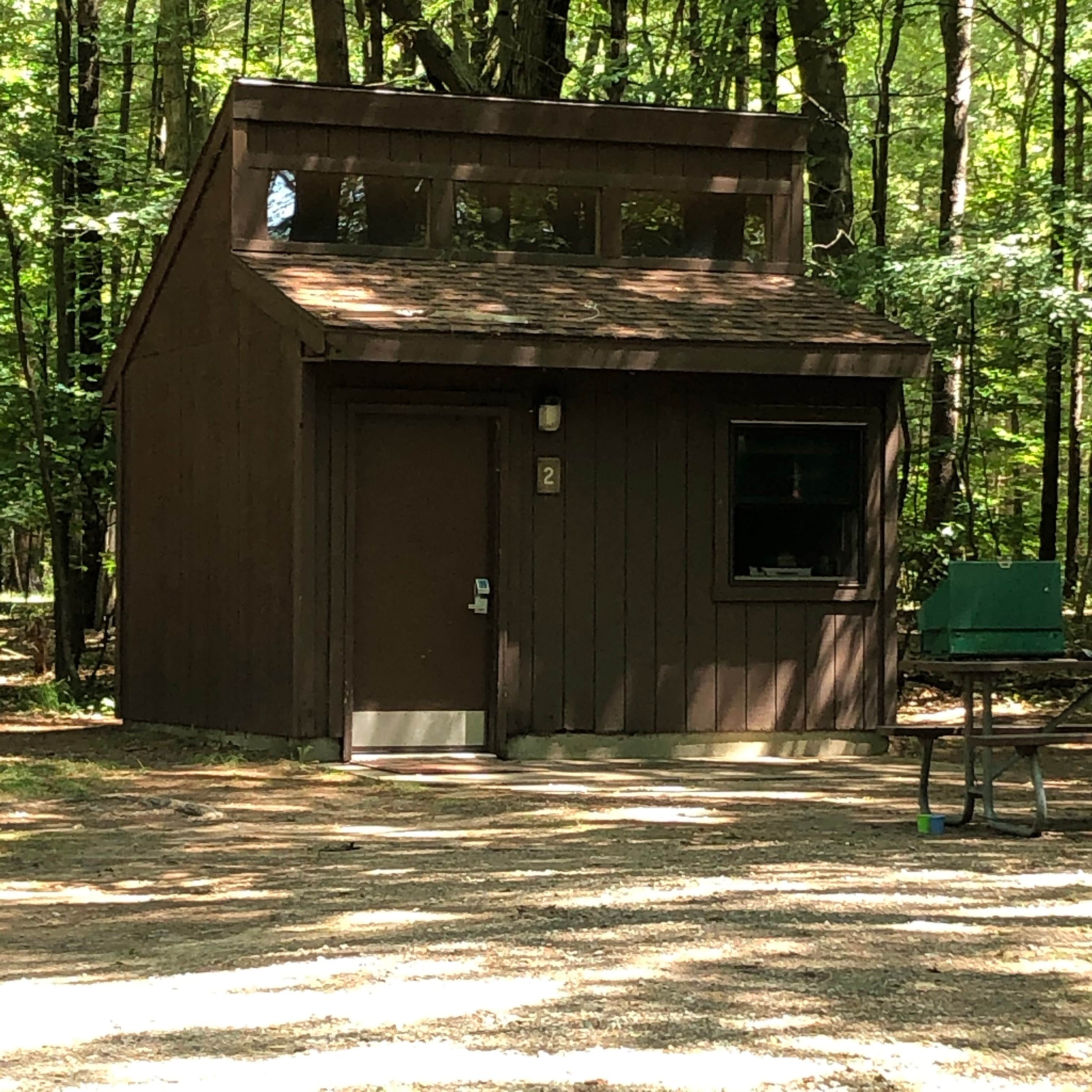 Shelly B.'s photo of a cabin at Lake Michigan Campground at Muskegon State Park Campground near Twin Lake, MI