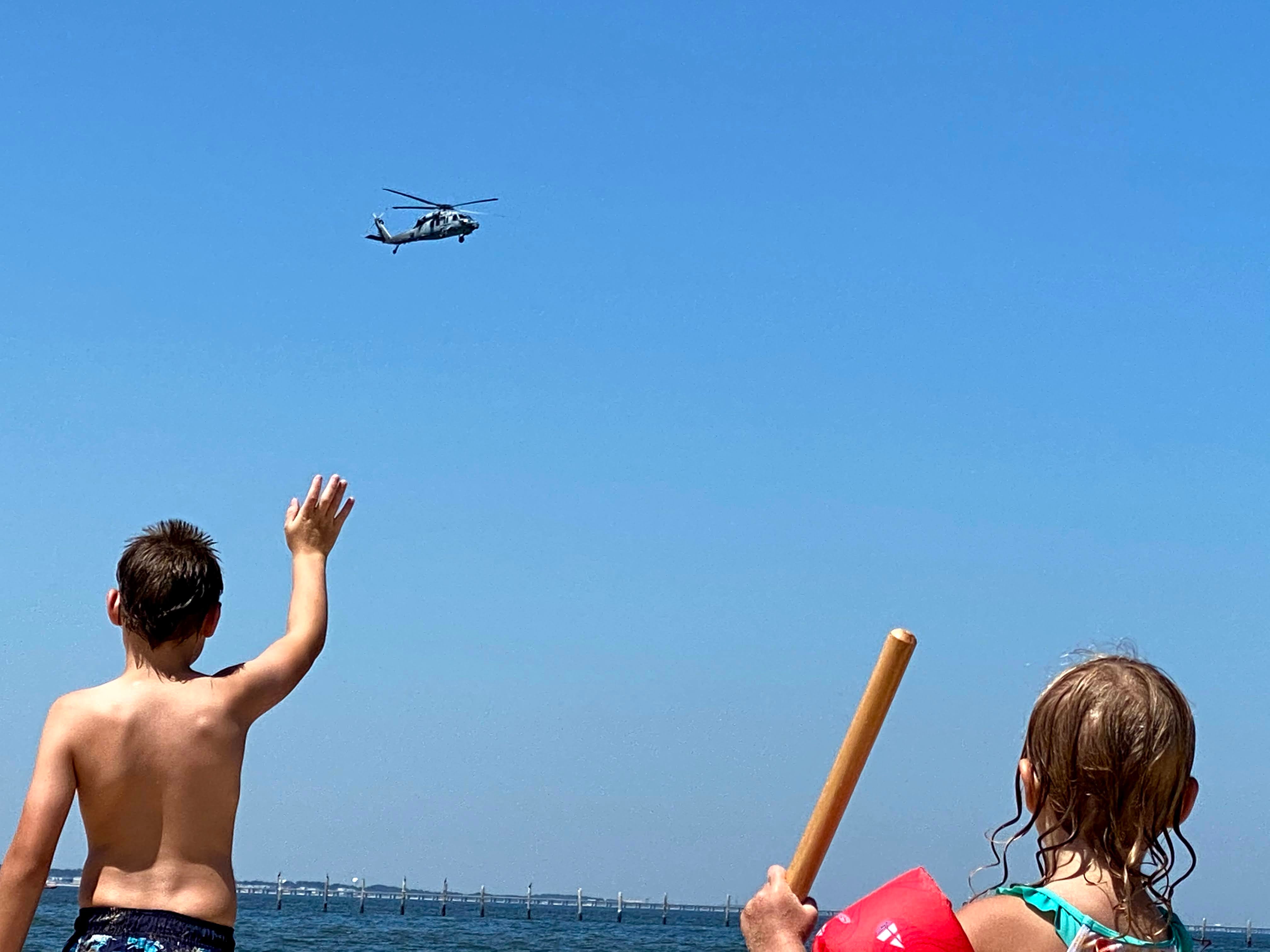 Few fly overs and ships passing by.  Kids loved it.