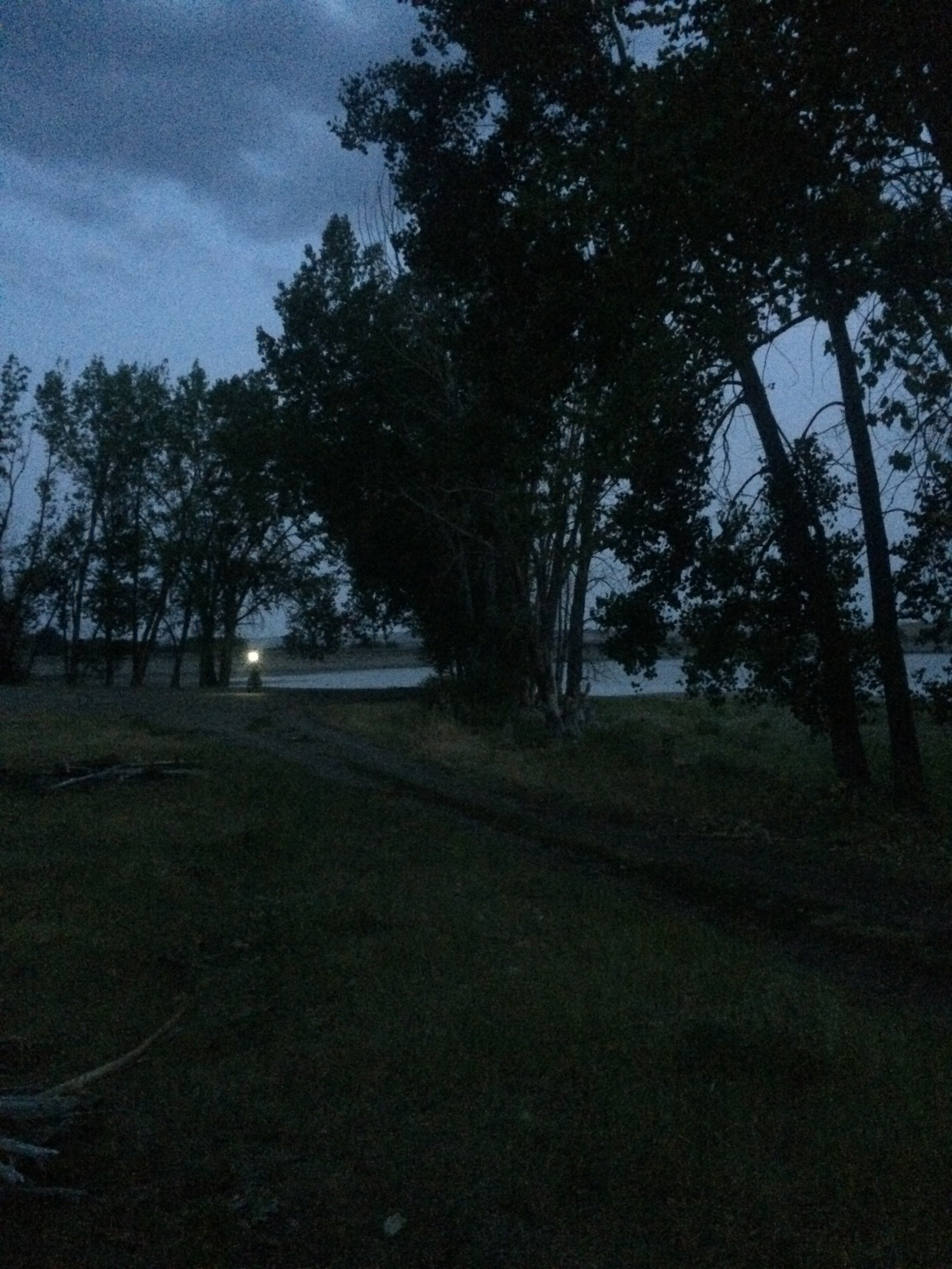 night biking by the lake.  this was taken looking southeast from the campsite area.
