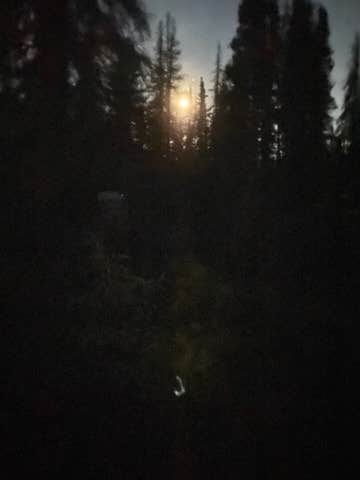 Moon and Jupiter from campsite