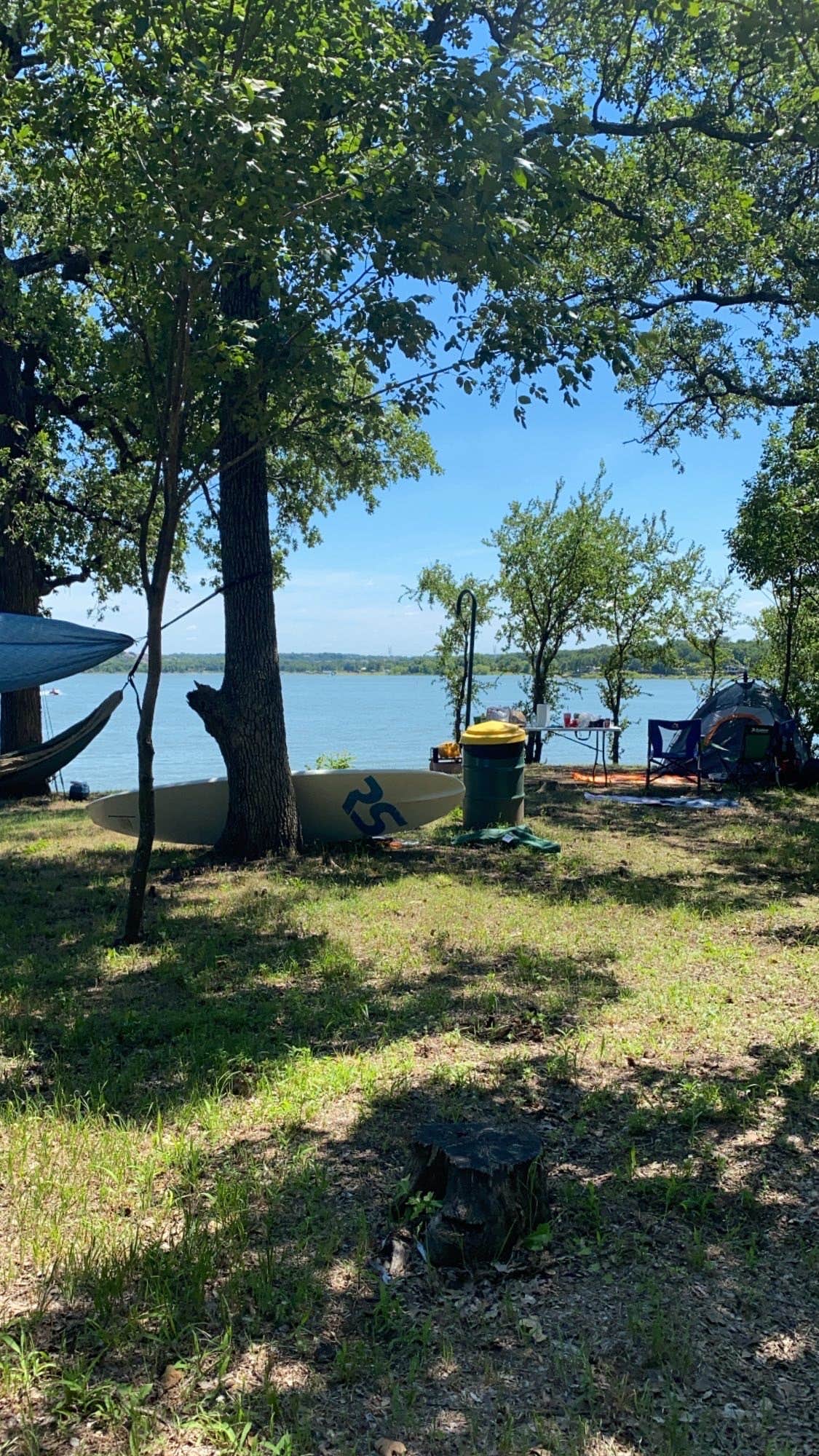 Hannah F.'s photo of tent camping at Sycamore Bend Park near Rowlett, TX