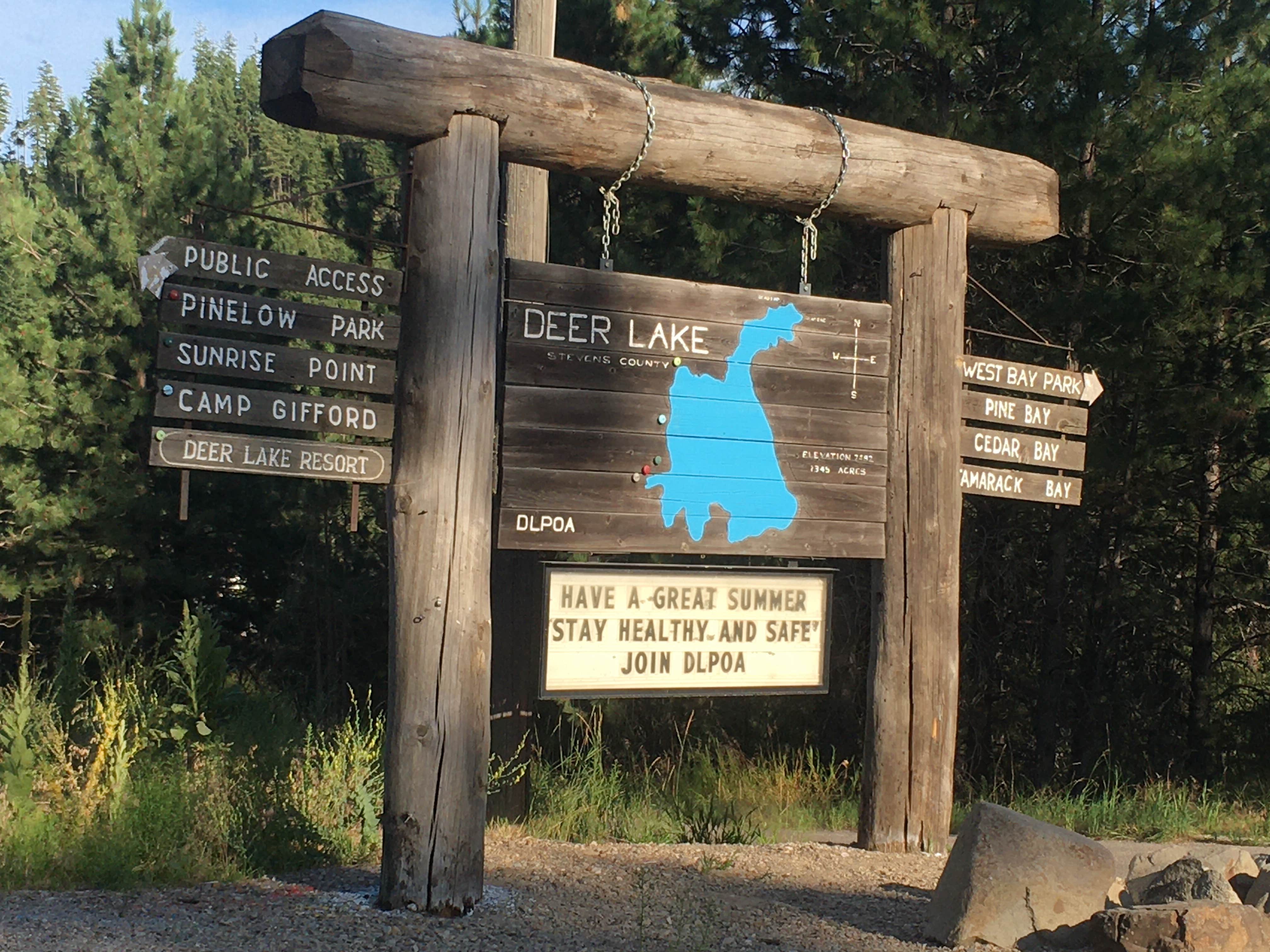 Camper-submitted photo at Westbay RV Park on Deer Lake near Chewelah, WA