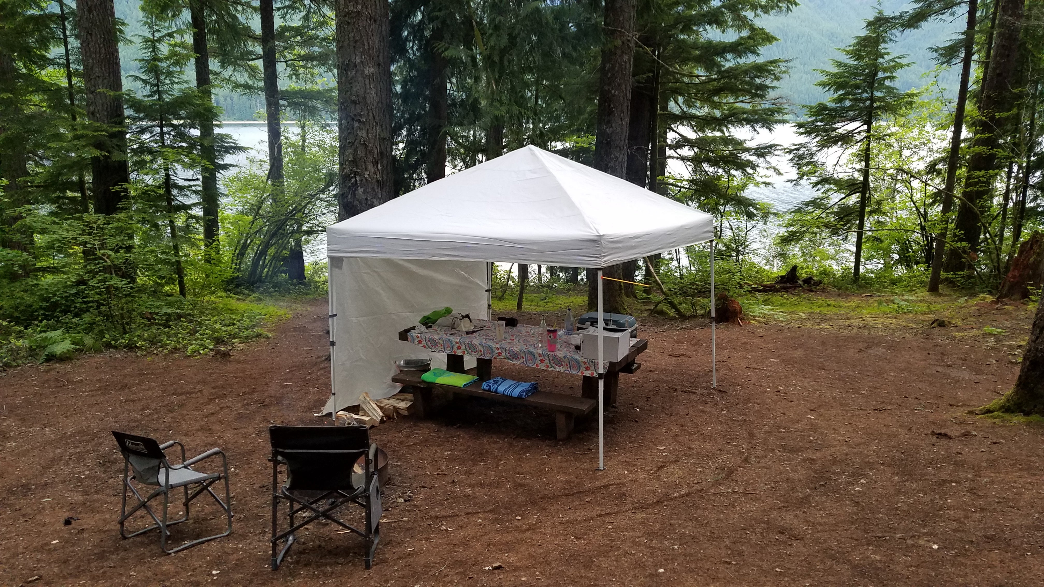 Site #17 - table in between fire pit and view