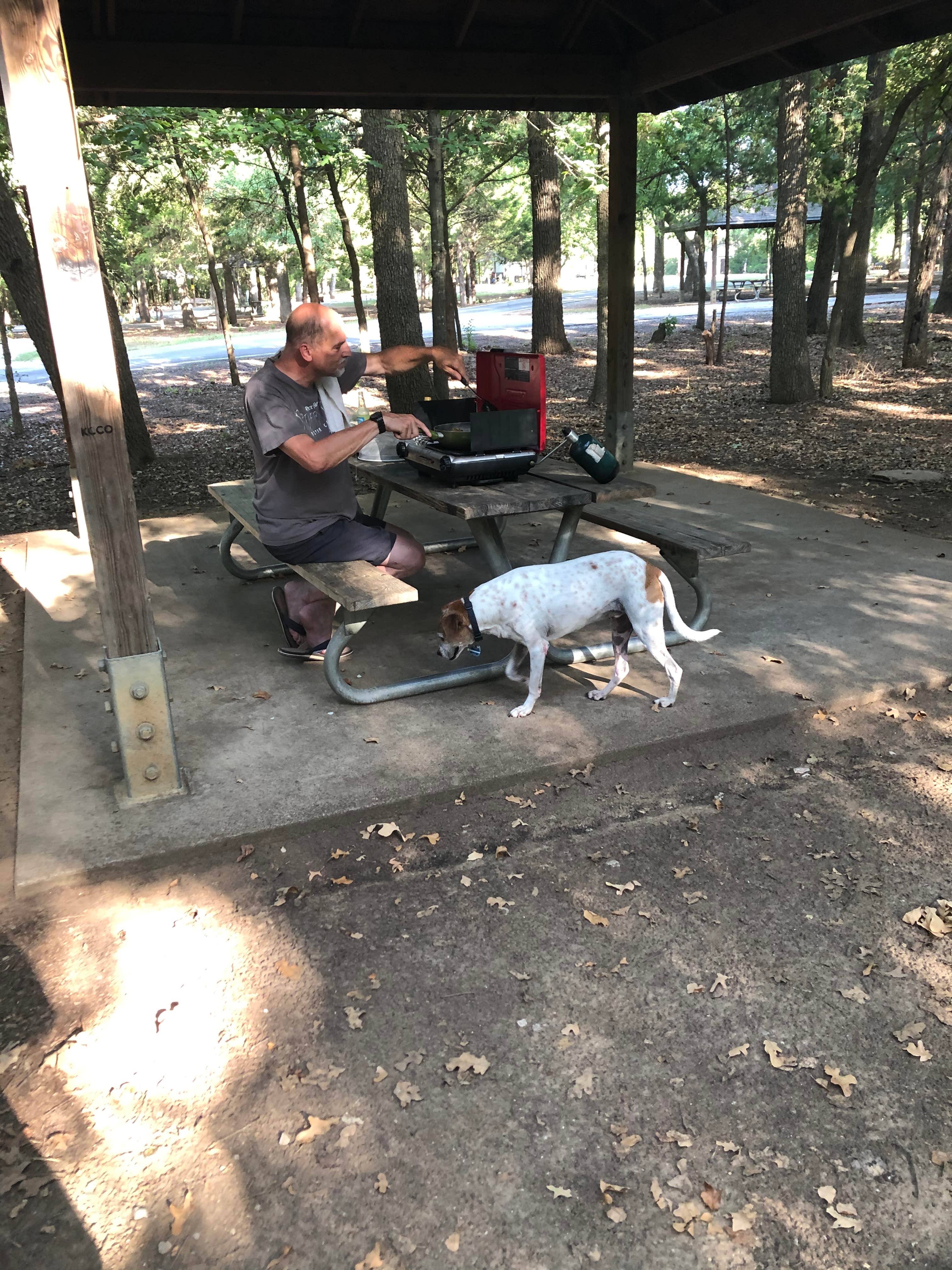 Becky P.'s photo of camping with pets at Loyd Park near Crowley, TX