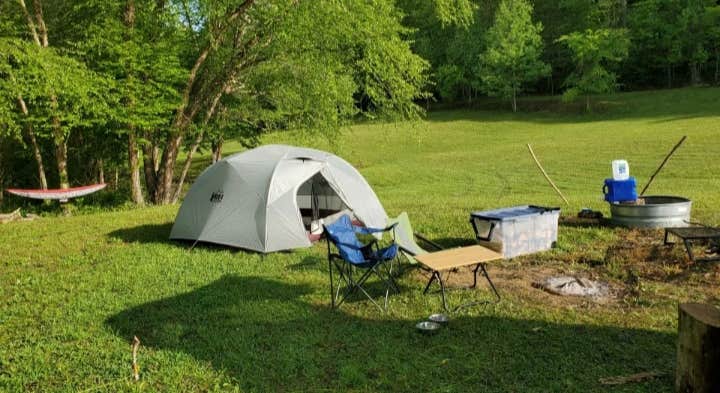James & Lora C.'s photo of tent camping at Summer Shoals Retreat near Laurel River Lake