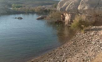Chelsea K.'s photo of camping with pets at Crawdad Cove Dispersed Camping — Lake Mead National Recreation Area near Overton, NV