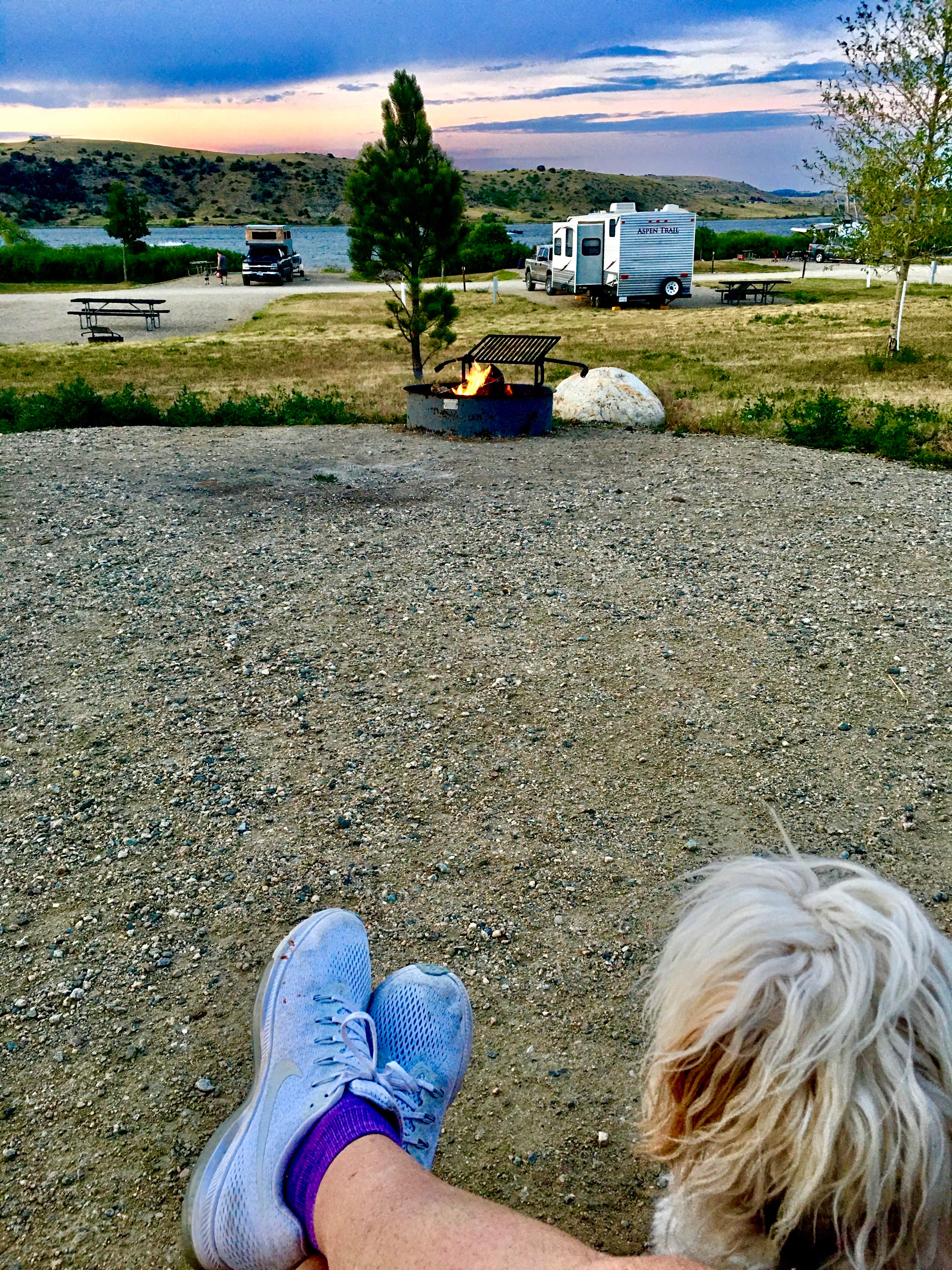 Rita G.'s photo of camping with pets at Cooney State Park Campground near Greycliff, MT