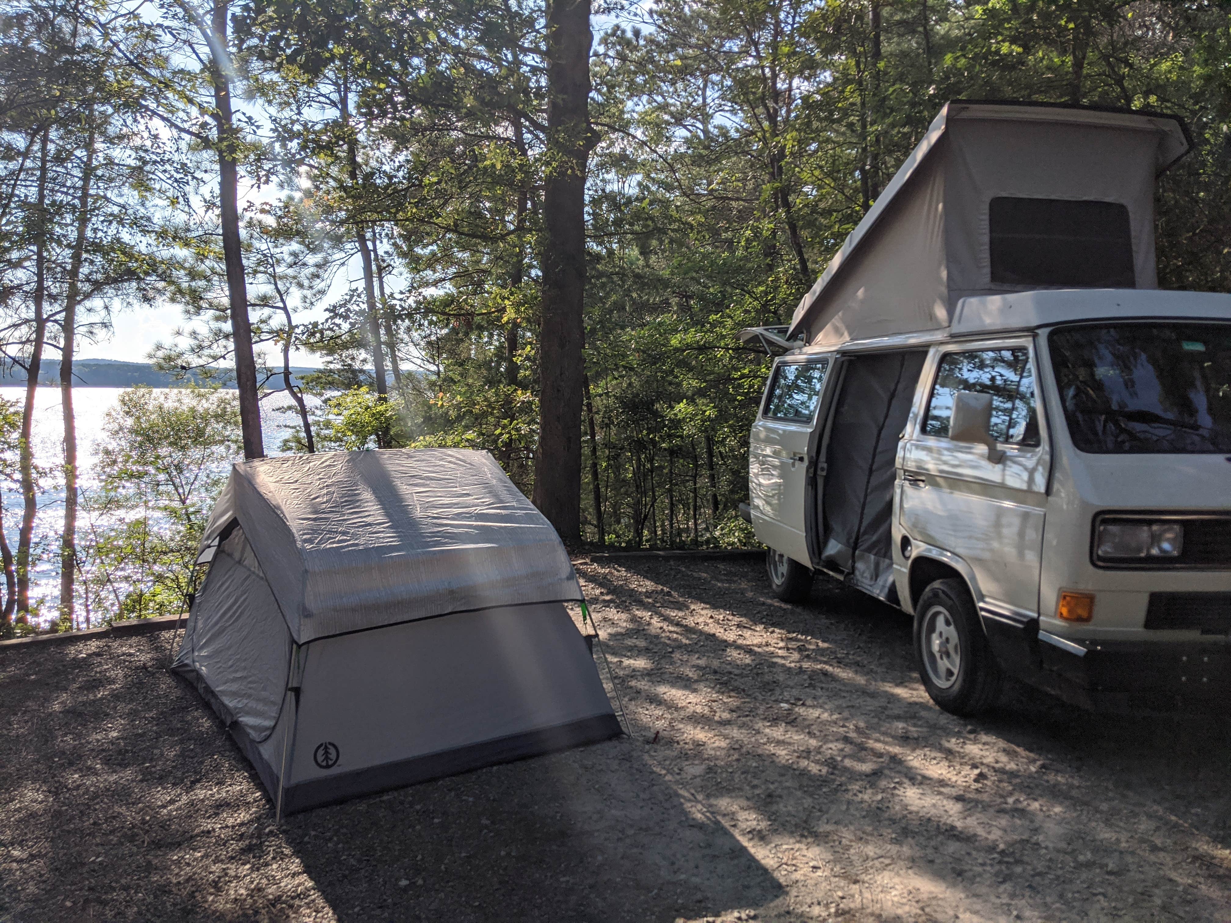 Joanna R.'s photo of rv camping at Poplar Point Campground — Jordan Lake State Recreation Area near Burlington, NC