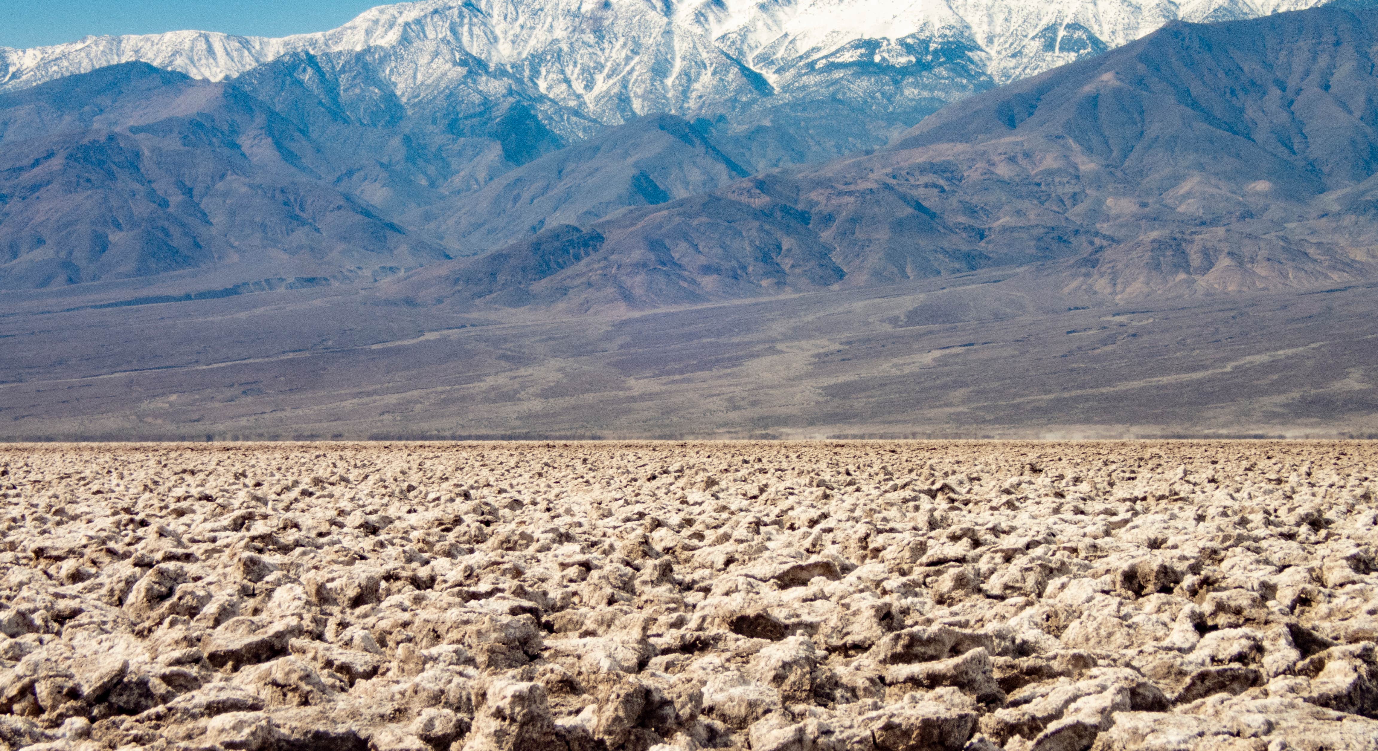 Furnace Creek Campground mountain backdrop in Death Valley National Park