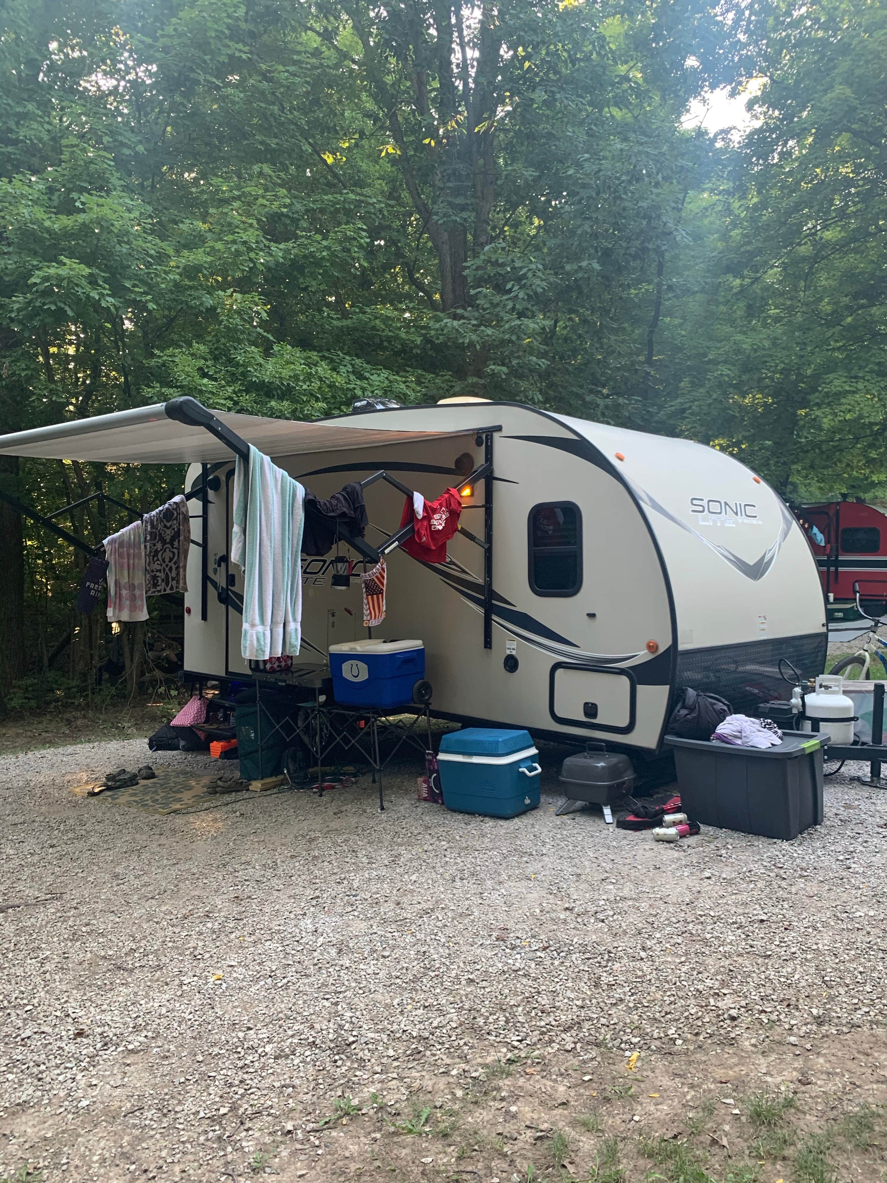 Stacey S.'s photo of rv camping at Cecil M Harden Lake Raccoon State Recreation Area near Paris, IL