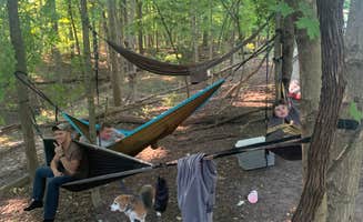 Stacey S.'s photo of camping with pets at Cecil M Harden Lake Raccoon State Recreation Area near Crawfordsville, IN