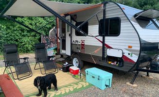 Mallory P.'s photo of camping with pets at Brialee Family Campground near Buffumville Lake