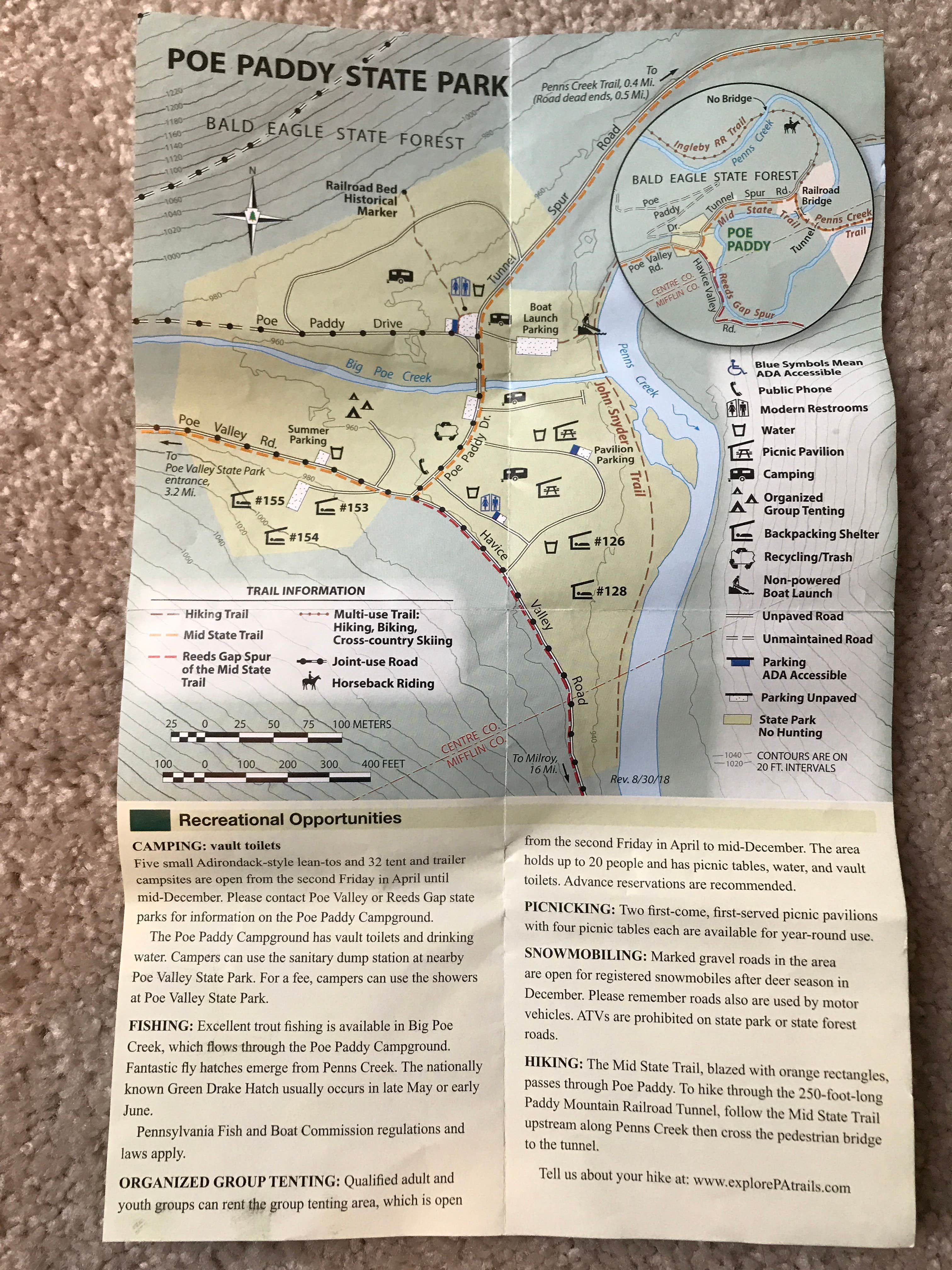 Camper-submitted photo at Poe Paddy State Park Campground near Lemont, PA