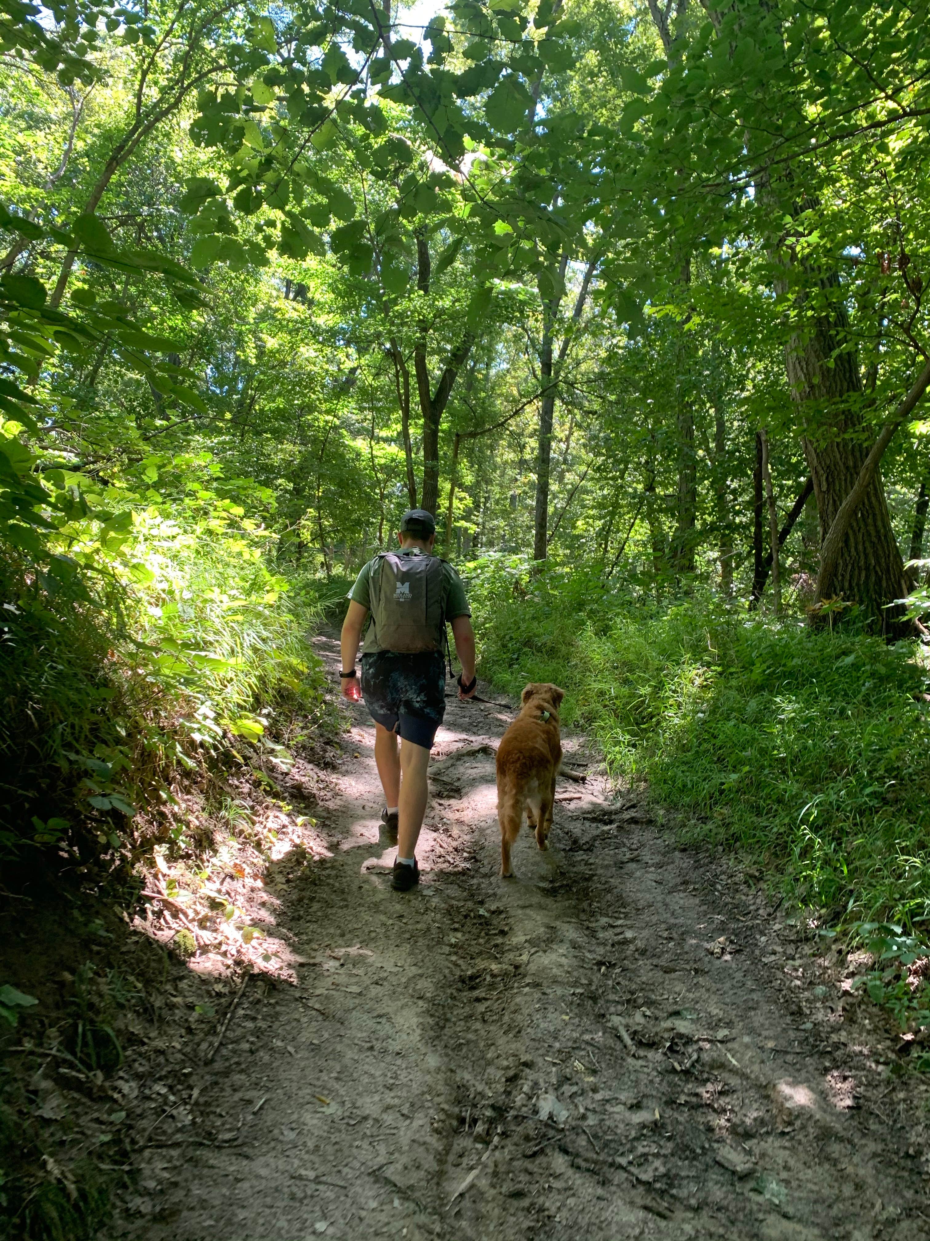 Michelle V.'s photo of camping with pets at Hackberry Hollow Campground — Indian Cave State Park near Maryville, MO