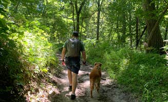 Michelle V.'s photo of camping with pets at Hackberry Hollow Campground — Indian Cave State Park near Nebraska City, NE