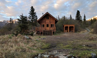 Camping near Cooper Creek South: Trout Lake Cabin, Cooper Landing, Alaska