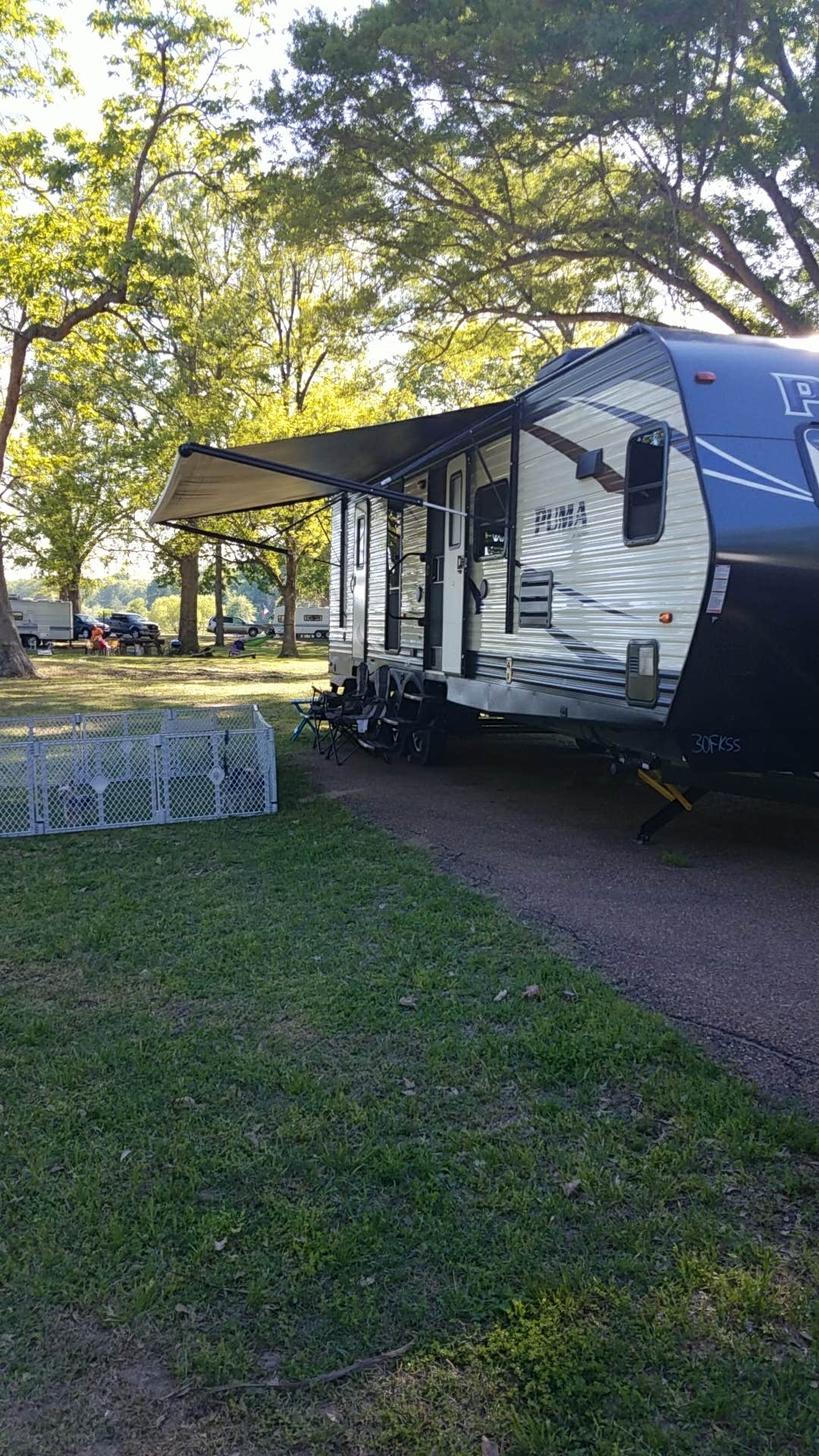 Debi B.'s photo of rv camping at Oak Grove - John W. Kyle State Park near Enid Lake