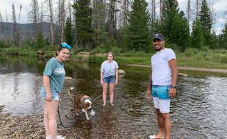 Tina K.'s photo of camping with pets at Winding River Resort near Rocky Mountain National Park