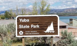 Camping near Sandy Beach at Yuba Lake: Painted Rocks Campground — Yuba State Park, Fayette, Utah
