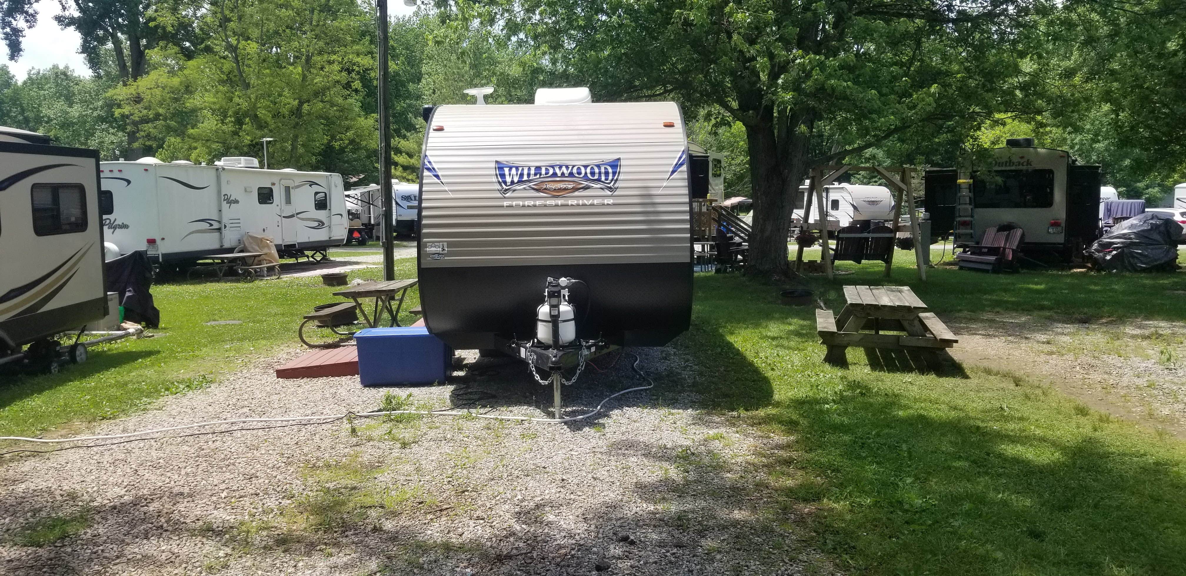 Simpson's photo of rv camping at Natural Springs Resort - RV Park, Campground and Recreation Destination near Liberty, IN