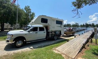 Camping near The Lakeshore Campground — Santee State Park: Taw Caw Campground and Marina, Summerton, South Carolina