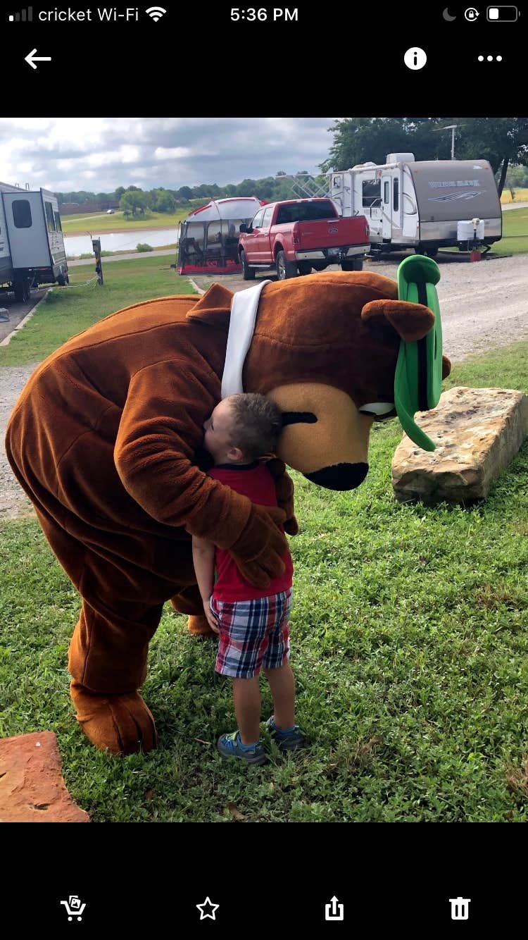 Brittany  J.'s photo of rv camping at Yogi Bear's Jellystone Park at Keystone Lake near Mannford, OK