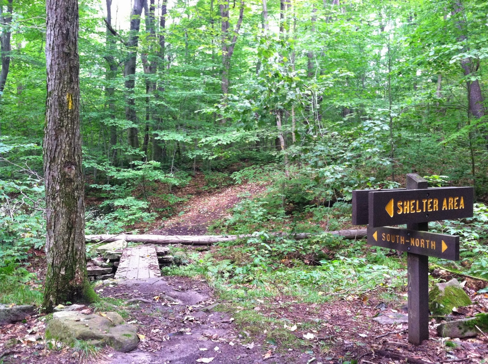 The trail through the park is long and well marked.