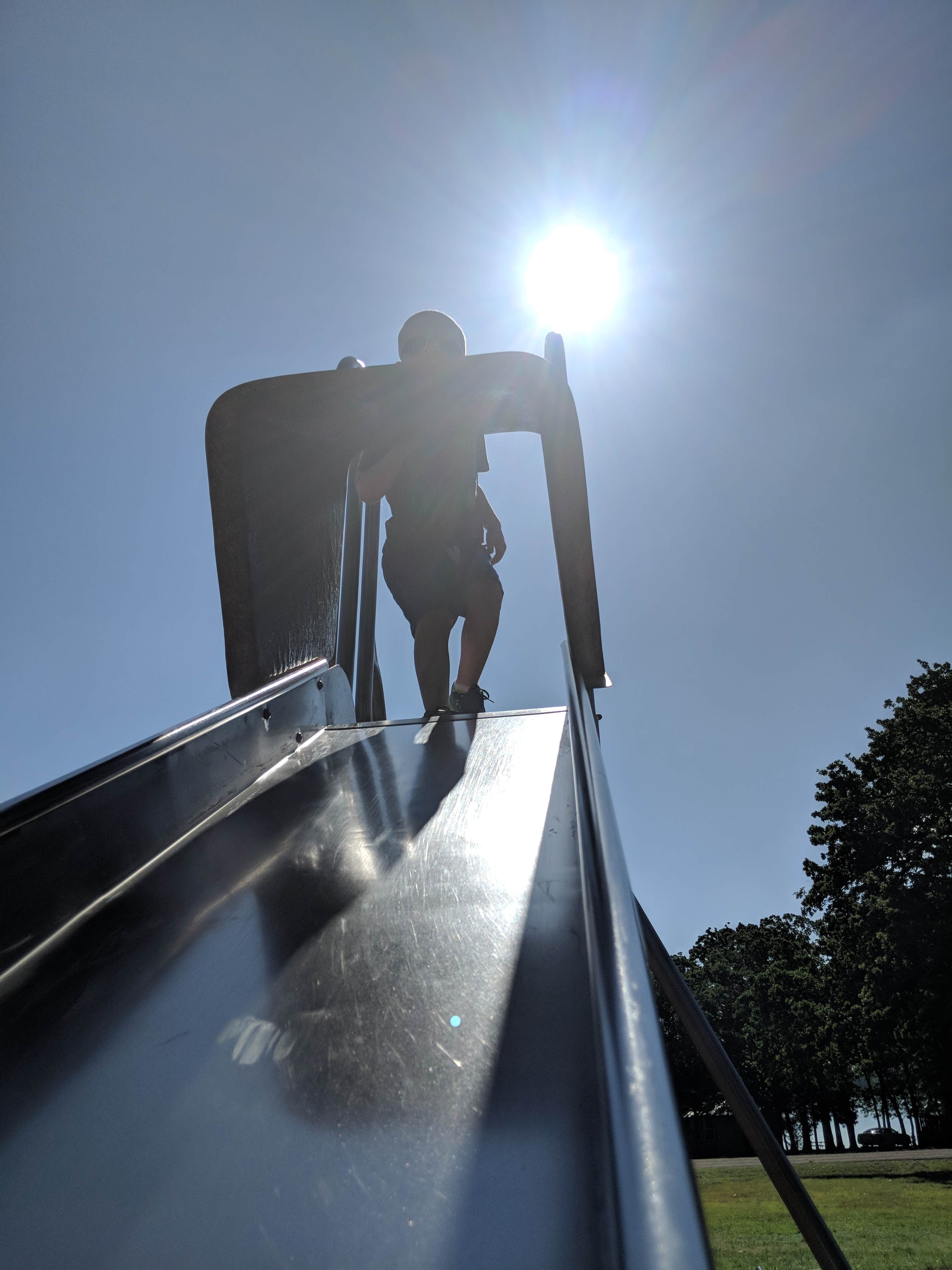 The slide at the small park
