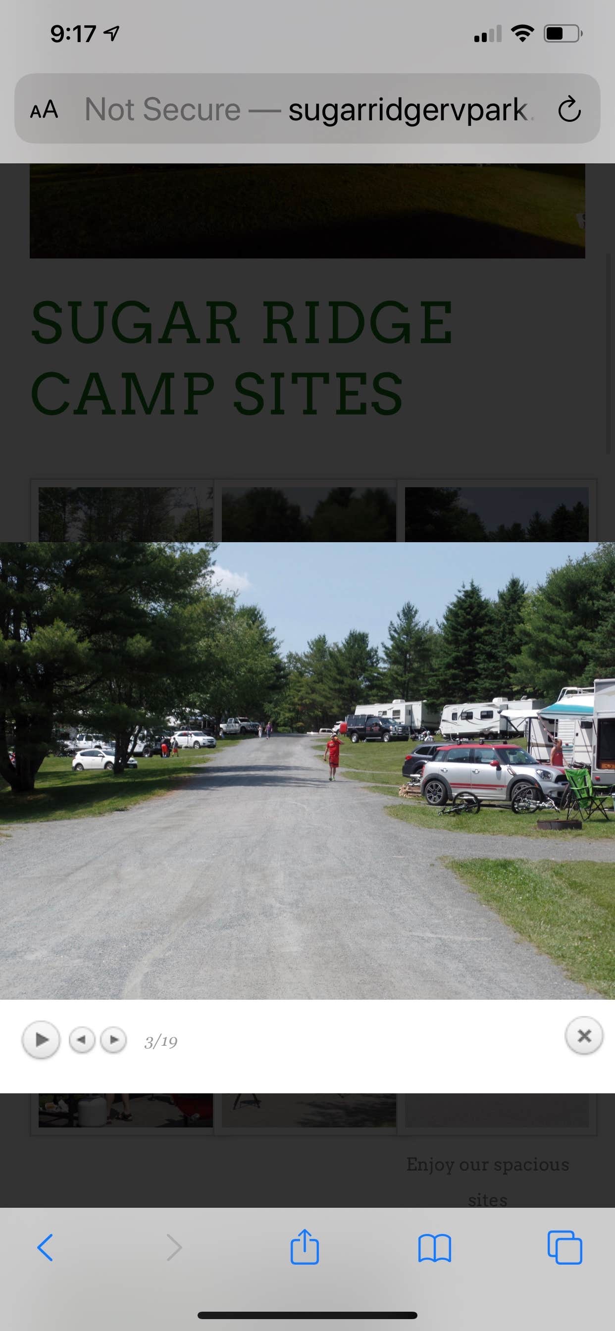 Rick G.'s photo of rv camping at Sugar Ridge RV Village & Campground near Barre, VT