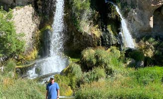 Sarah F.'s photo of camping with pets at Rifle Falls State Park Campground near Glenwood Springs, CO