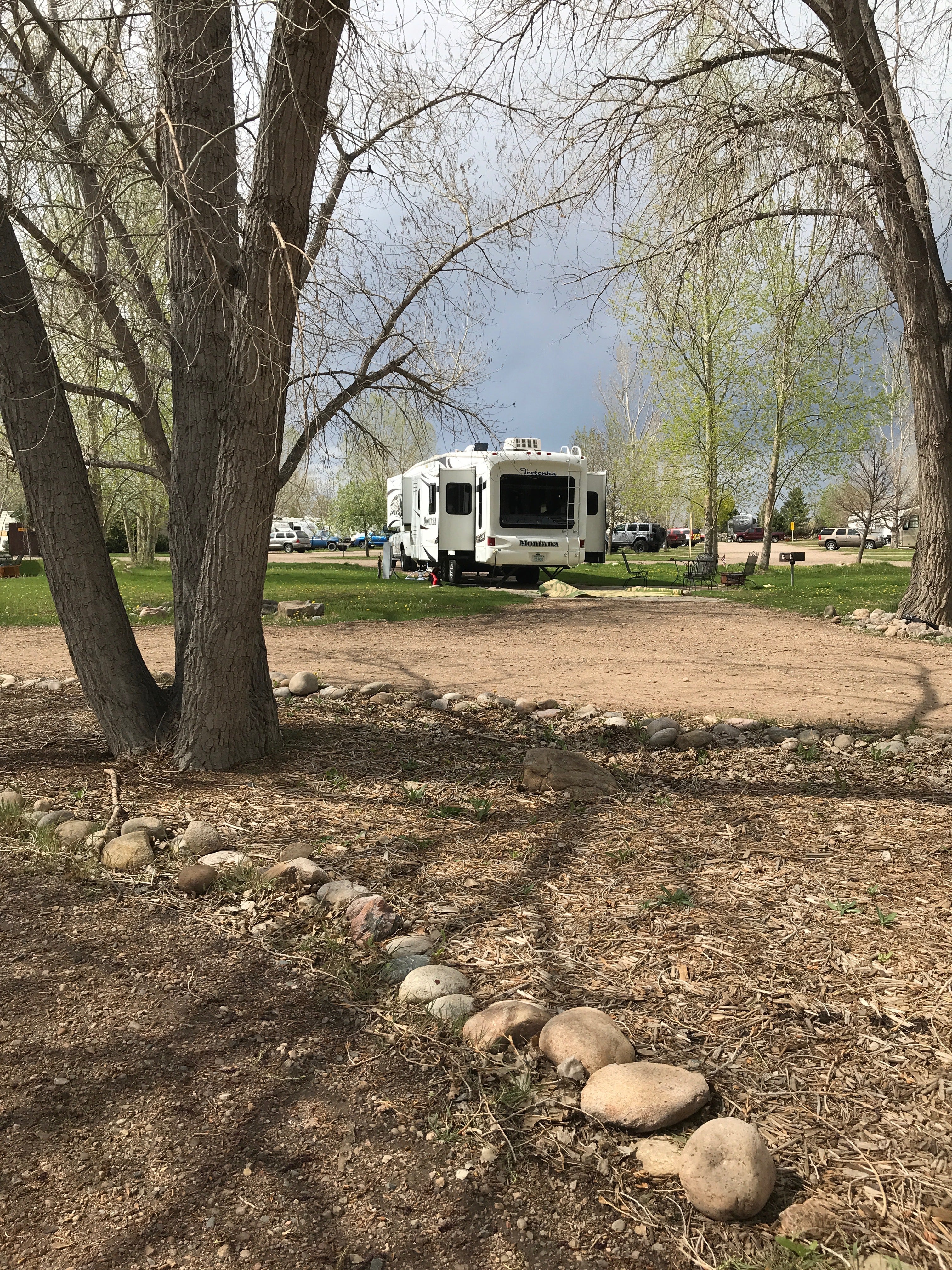 A glimpse of one of the many available RV sites