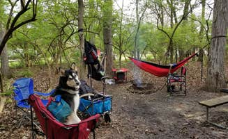 Mandi B.'s photo of camping with pets at Buck Creek State Park Campground near Yellow Springs, OH