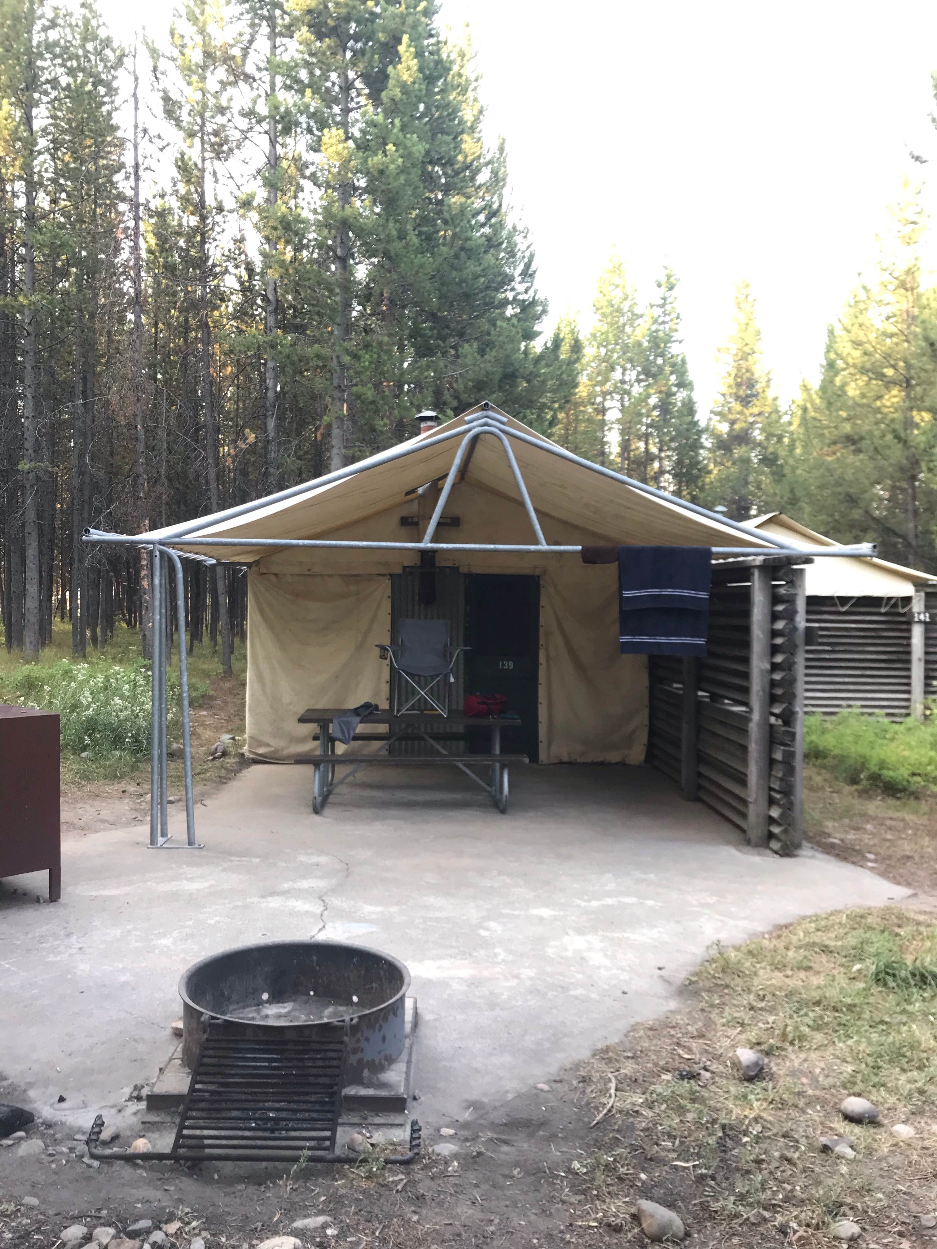David R.'s photo of tent camping at Colter Bay Tent Village at Colter Bay Village — Grand Teton National Park near Teton Village, WY