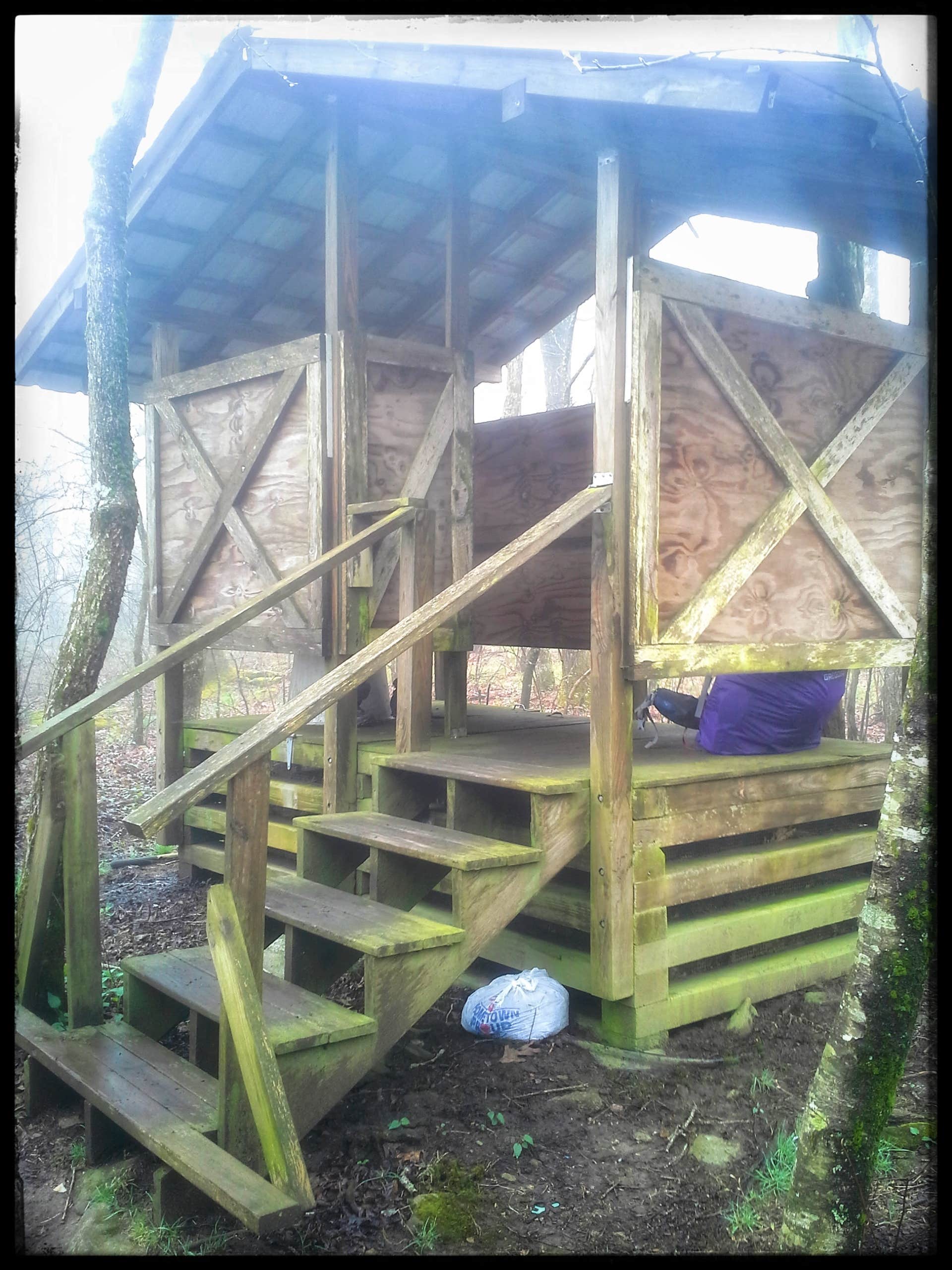 One of the 2 privies at the Springer Shelter site. Most privies are of similar nature, but not all shelters/campsites have them. So be prepared for old-fashioned methods if necessary.