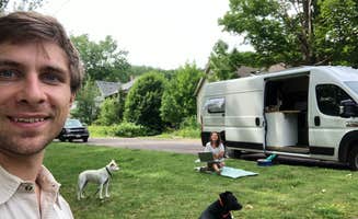 Sarah W.'s photo of camping with pets at Memorial Park Campground near Apostle Islands National Lakeshore