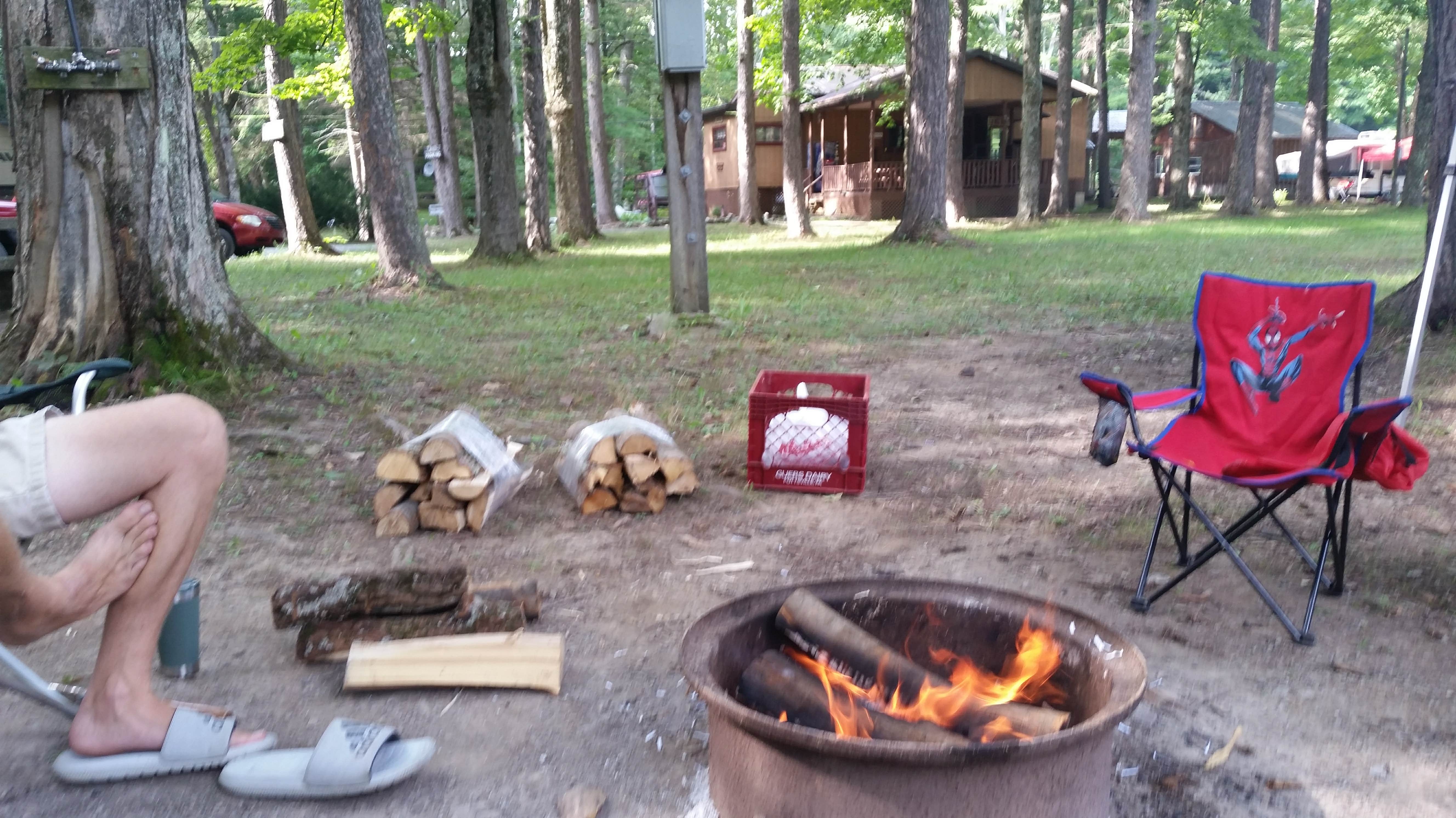 Jen R.'s photo of a cabin at Woodward Cave Campground near Cammal, PA
