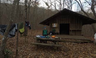Morgan W.'s photo of tent camping at Deep Gap Shelter on the AT near Sautee Nacoochee, GA