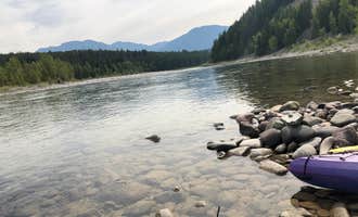 Camping near Stanton Lake: Middle Fork Flathead River Dispersed, Coram, Montana