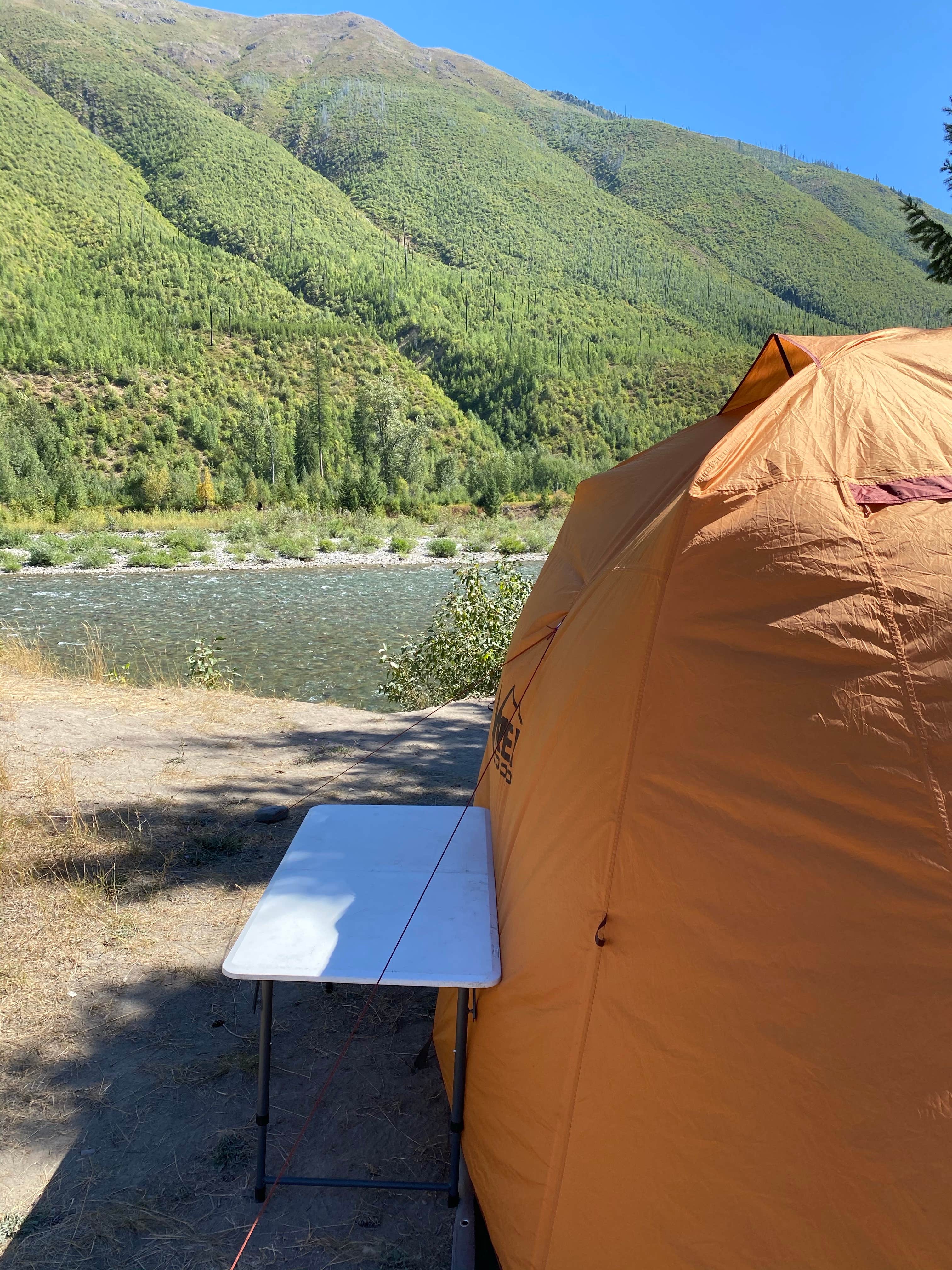 Camper-submitted photo at North fork Flathead River dispersed camping in Montana